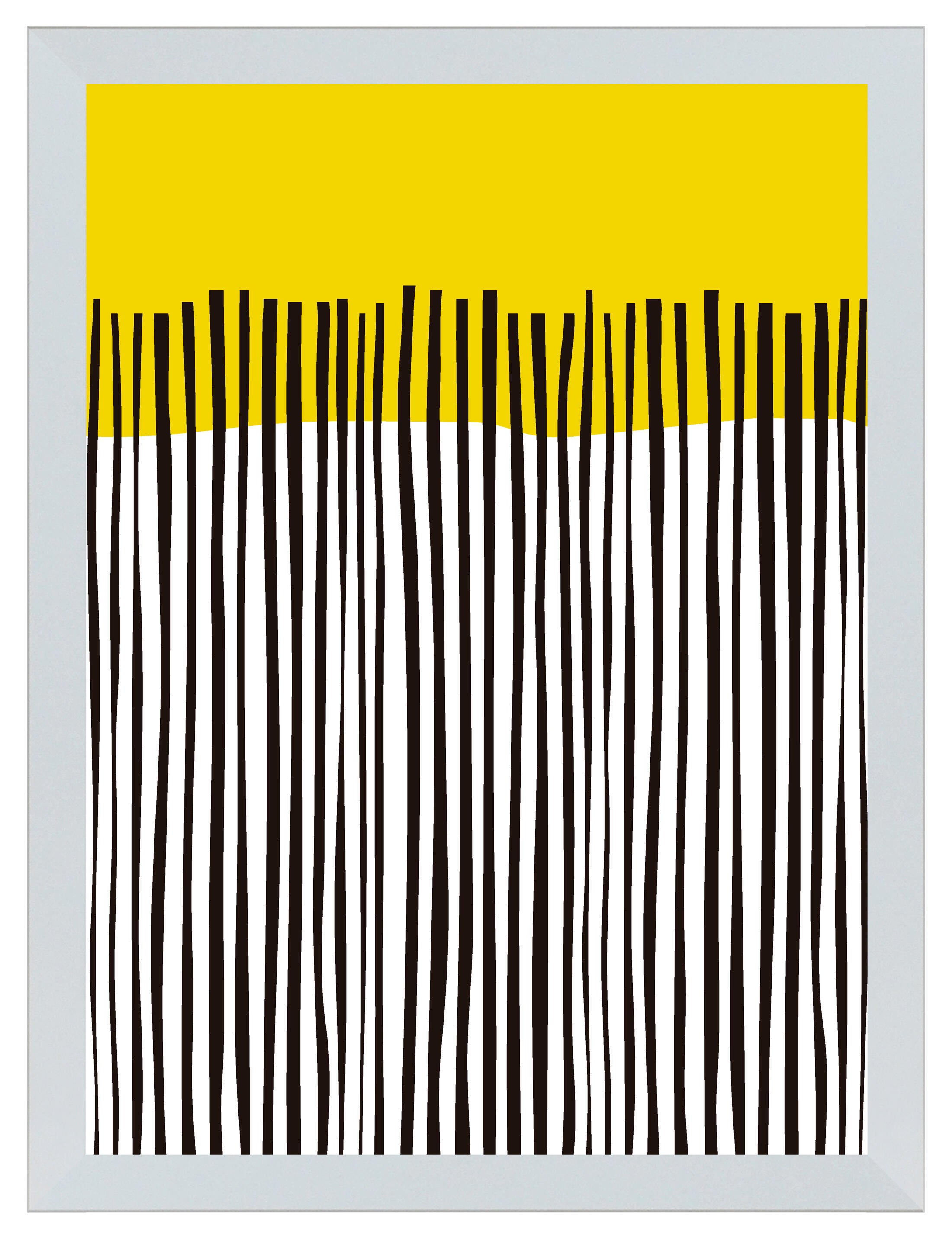 Cuadro pintado con marco mustard lines 30 cm x 40 cm