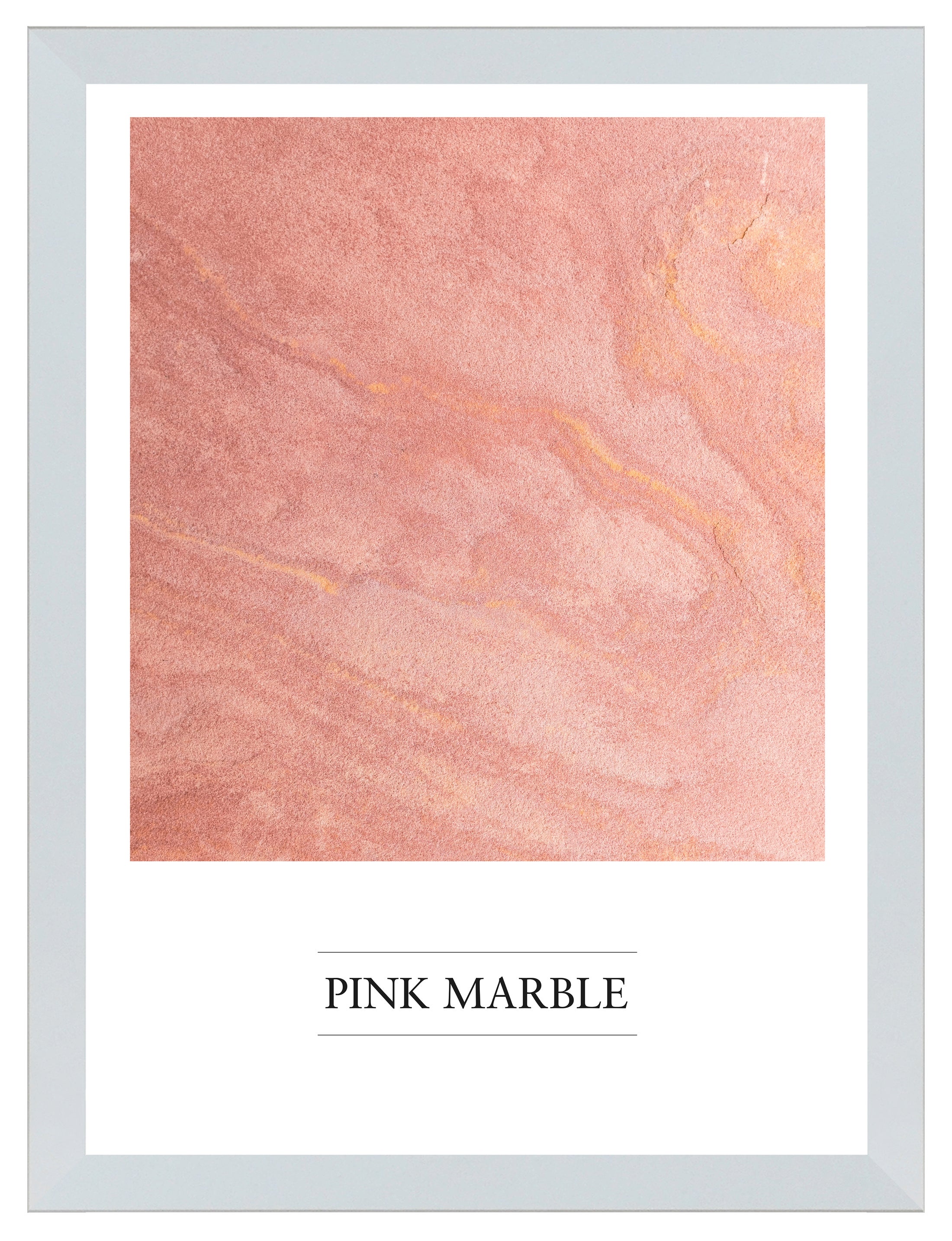 Cuadro pintado con marco pink marble 30 cm x 40 cm
