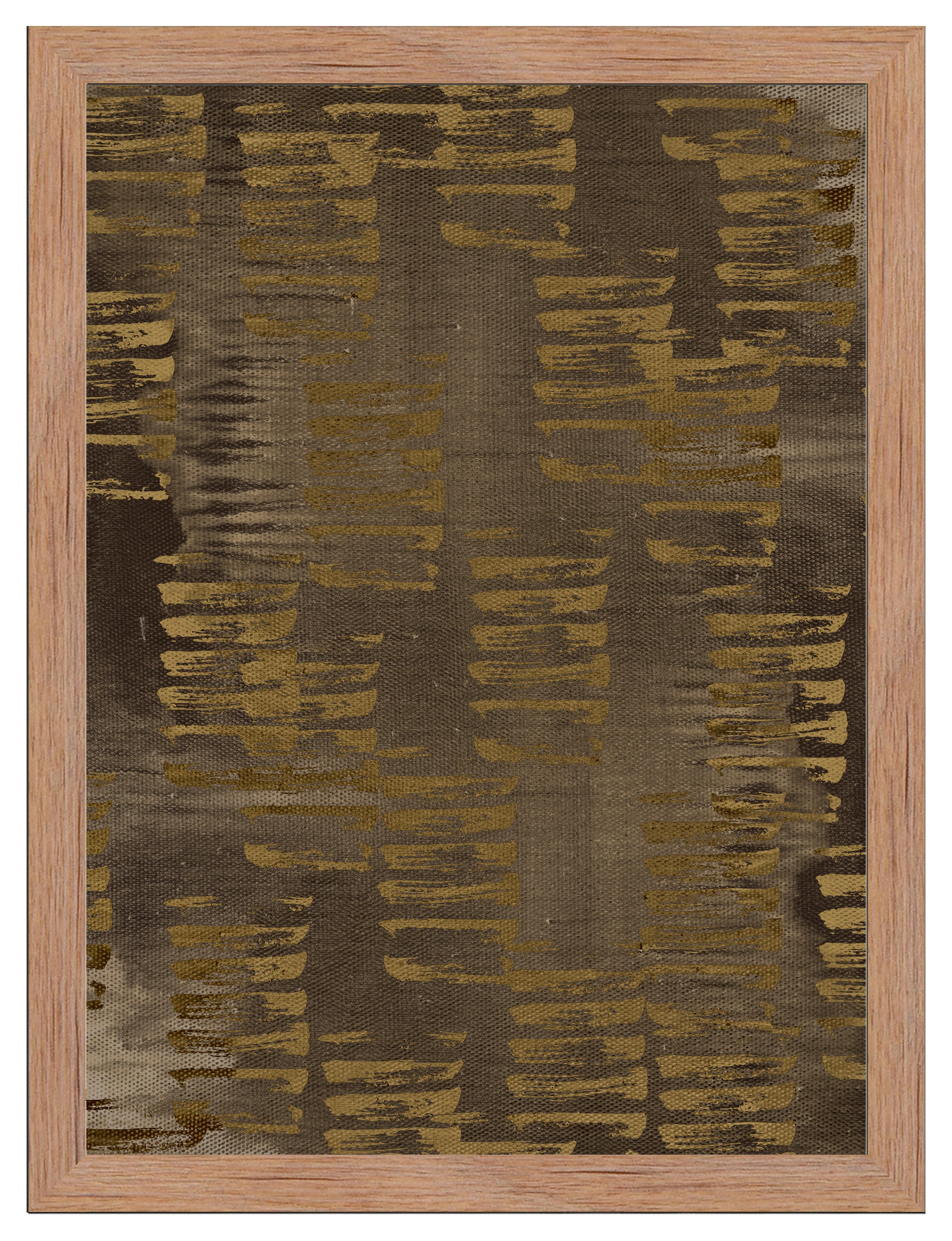 Cuadro pintado con marco tierras abstract 30 cm x 40 cm
