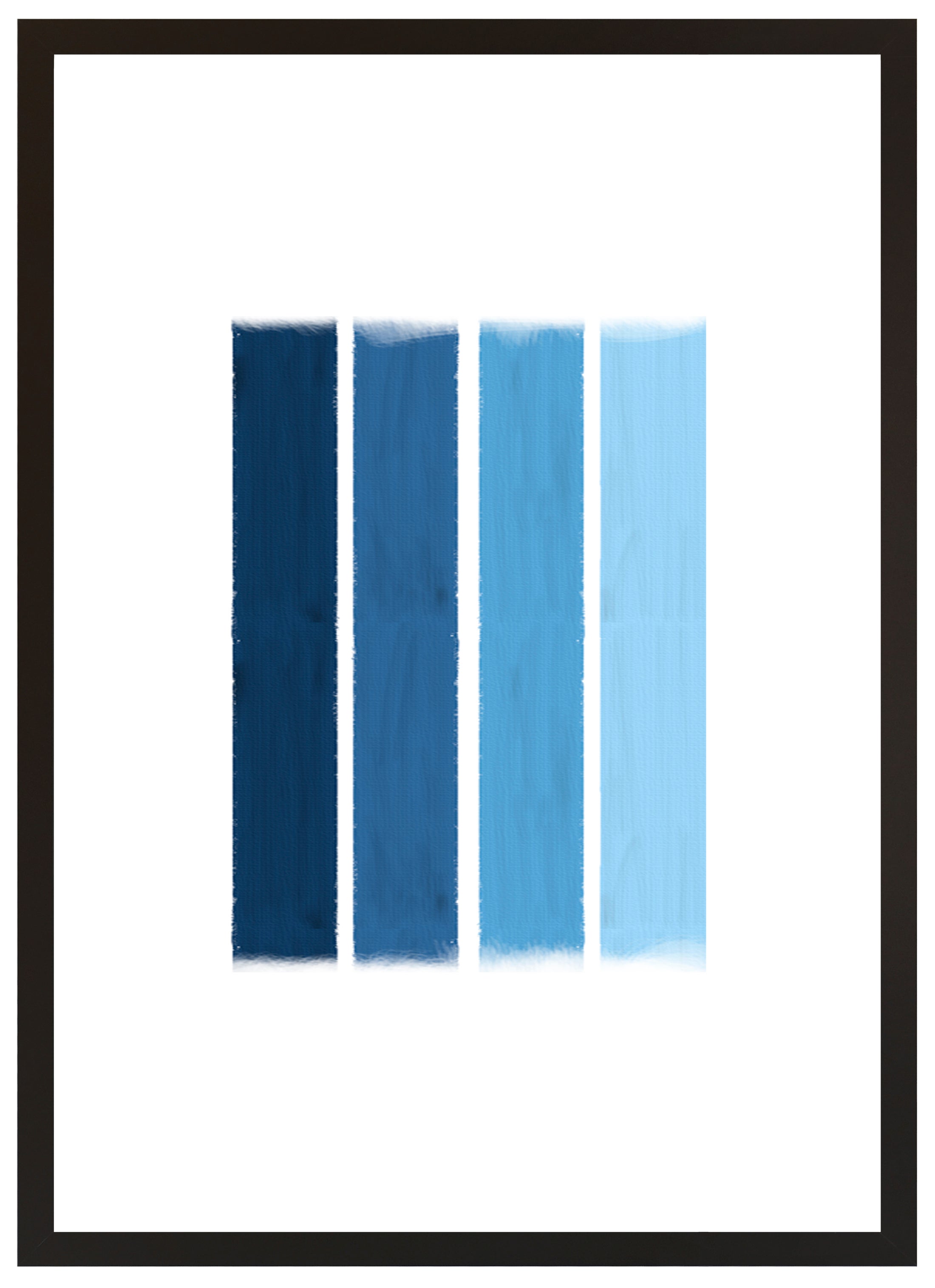 Cuadro pintado con marco 4 blues 70 cm x 50 cm