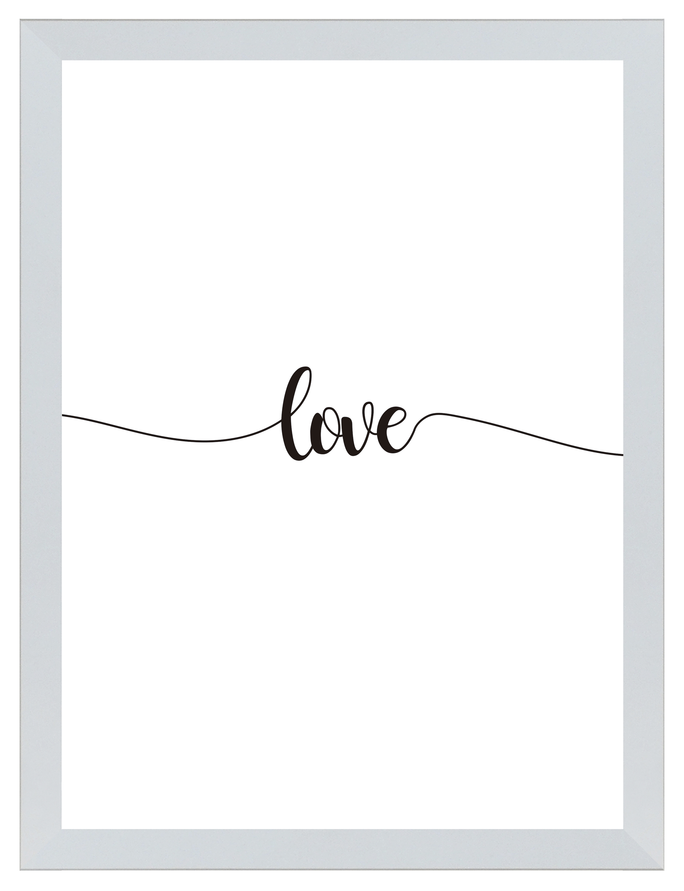 Cuadro pintado con marco love 30 cm x 40 cm