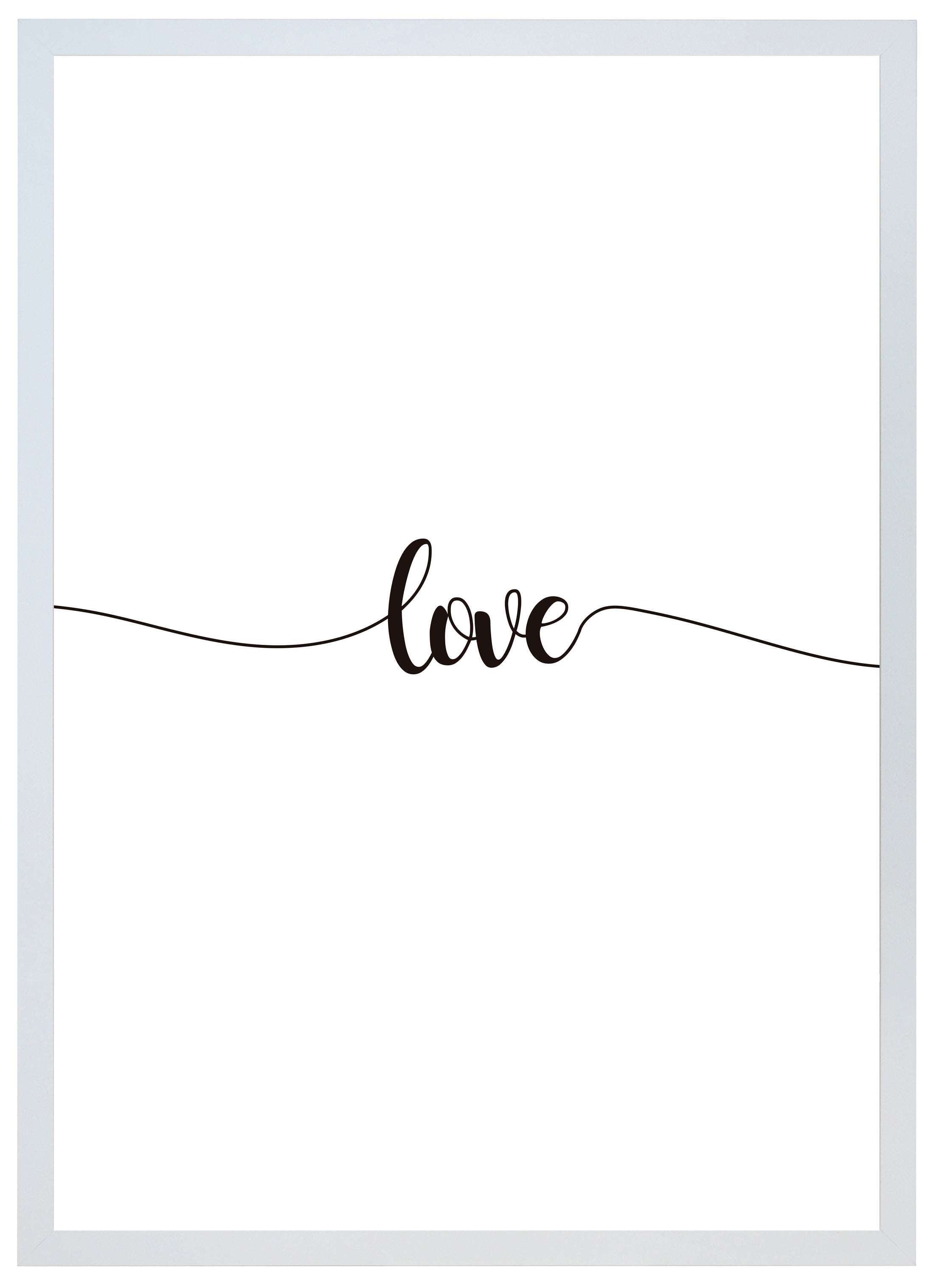 Cuadro pintado con marco love 70 cm x 50 cm