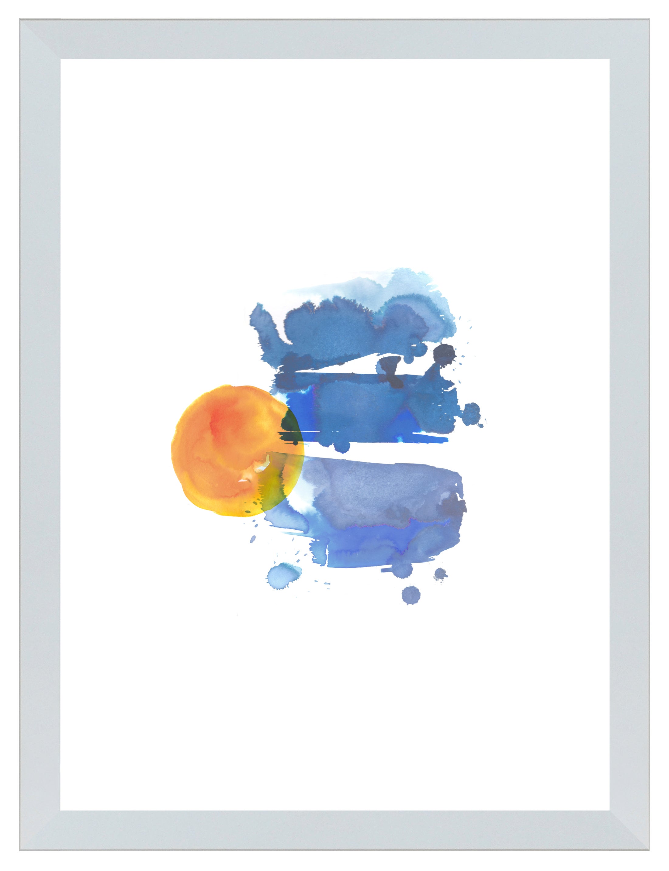 Cuadro pintado con marco sky 30 cm x 40 cm