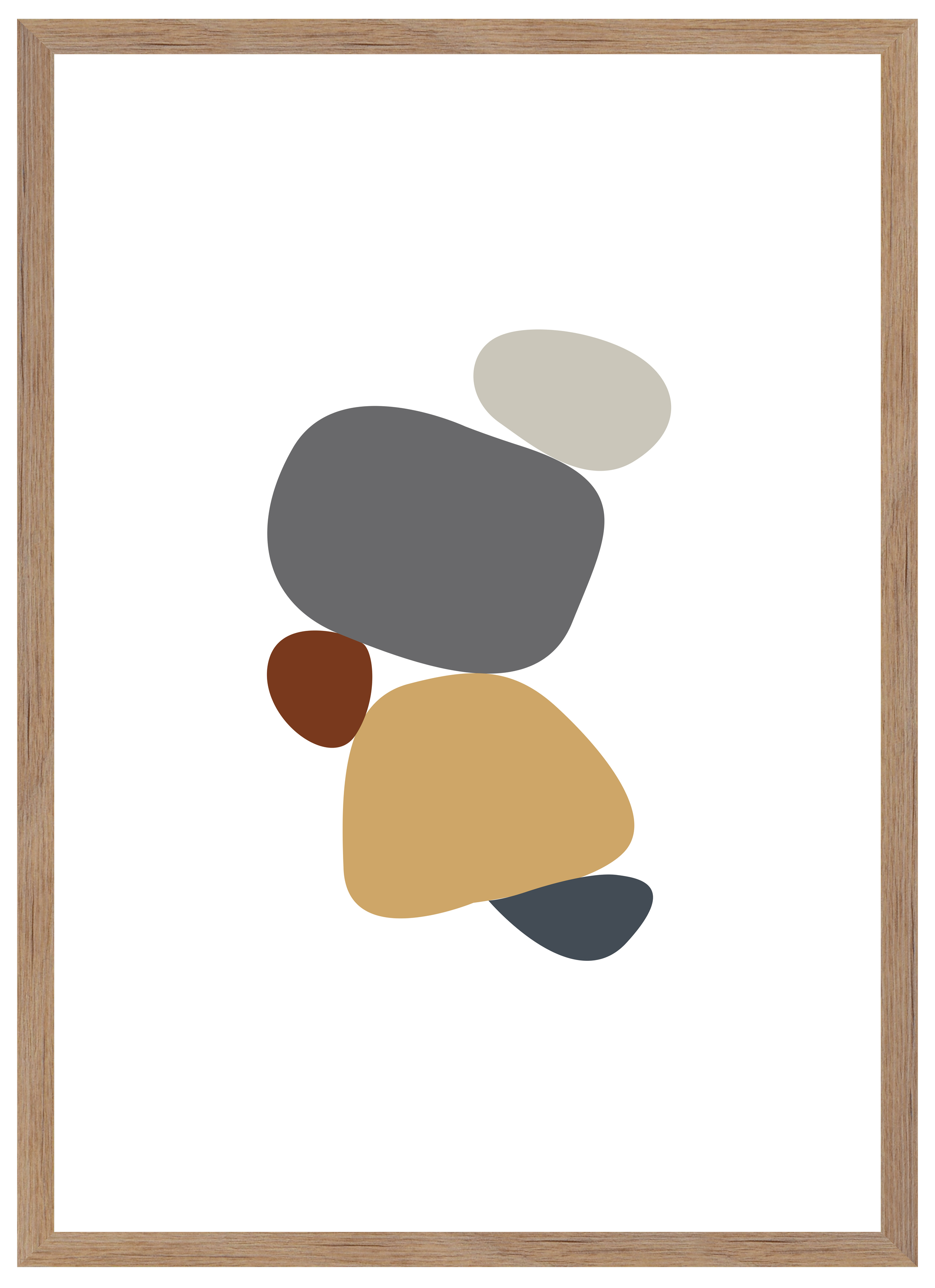 Cuadro pintado con marco stones 70 cm x 50 cm