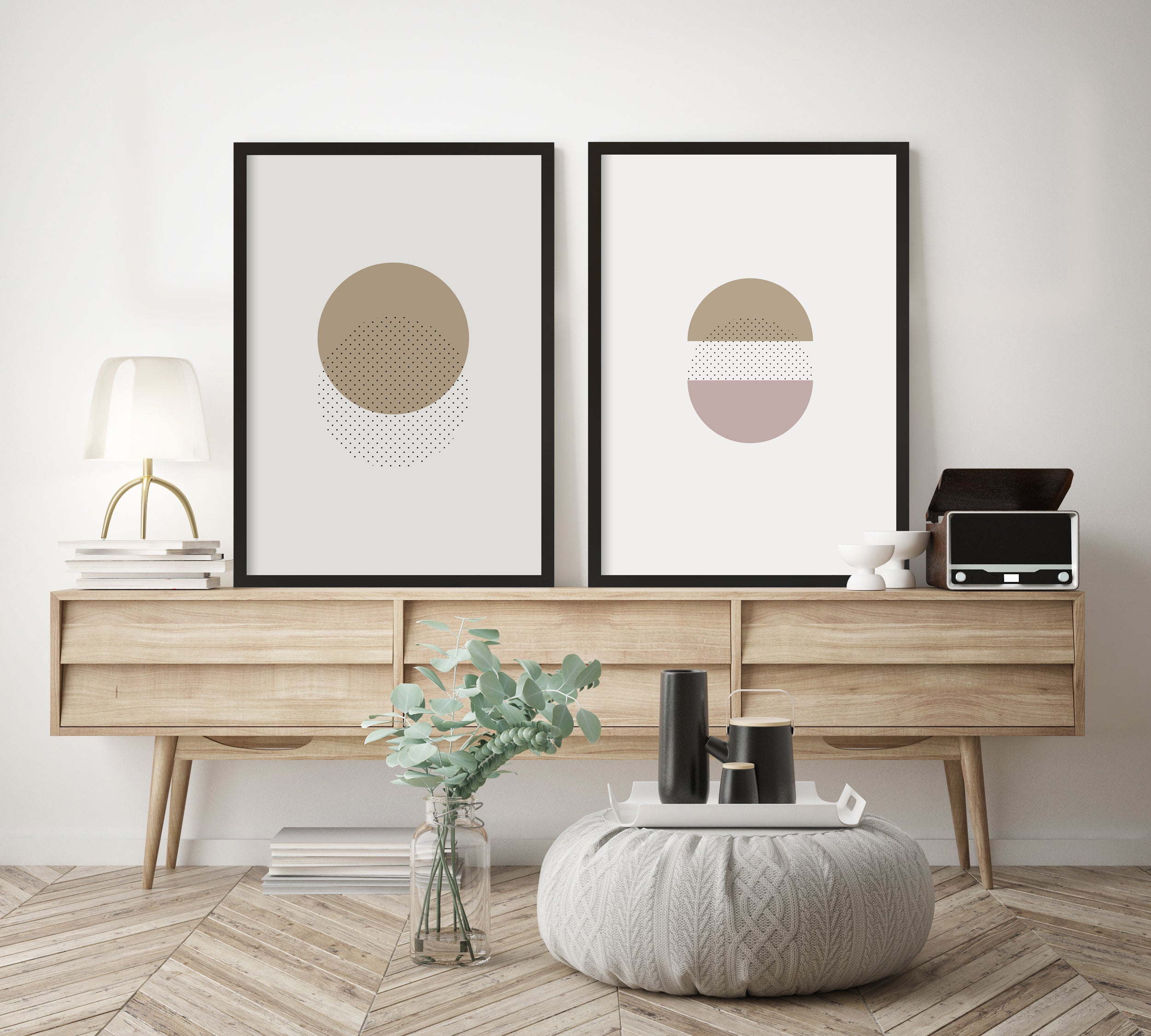 Cuadro pintado con marco shapes iii 70 cm x 50 cm
