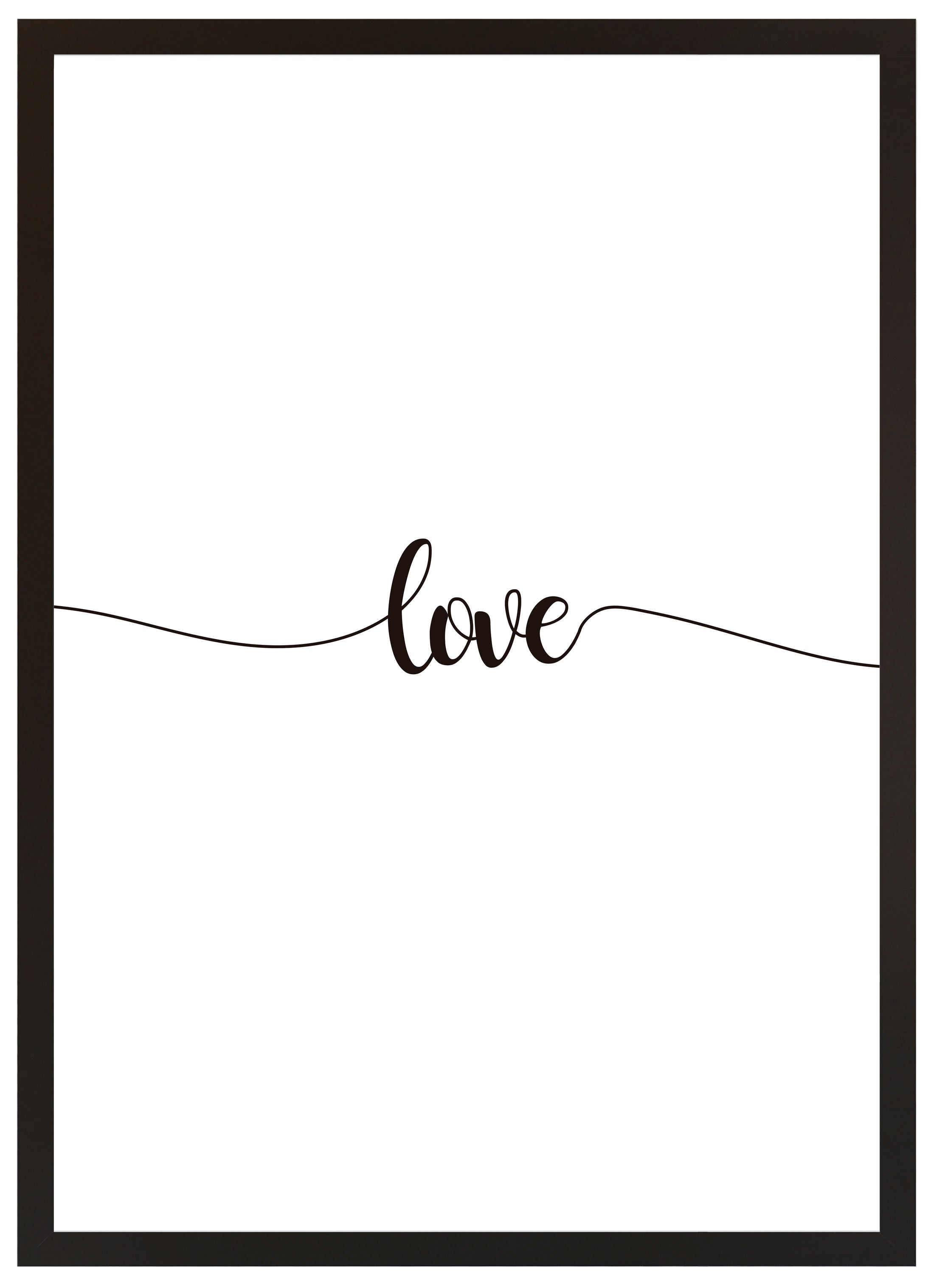 Cuadro pintado con marco love 70 cm x 50 cm