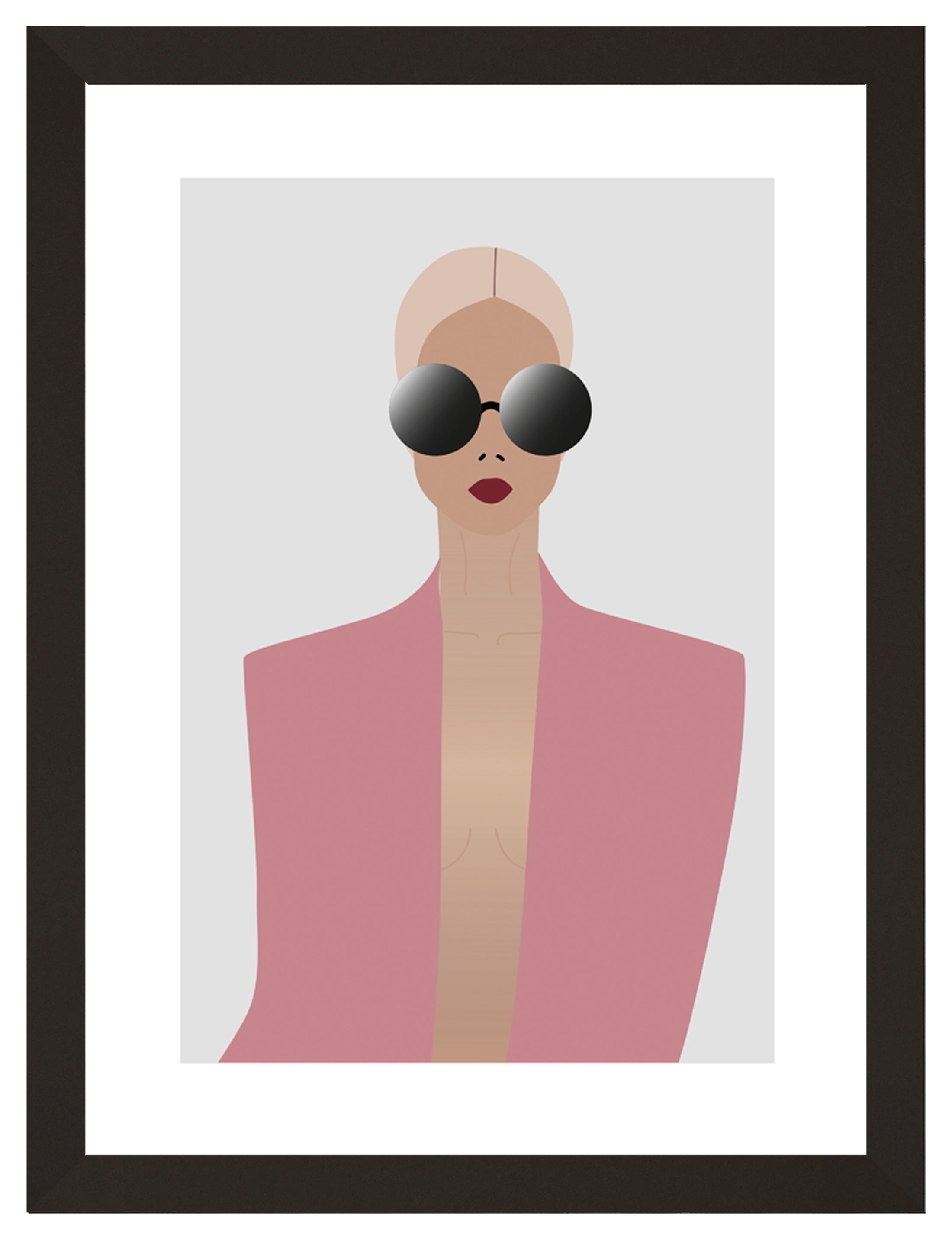 Cuadro pintado con marco fashion ii 30 cm x 40 cm