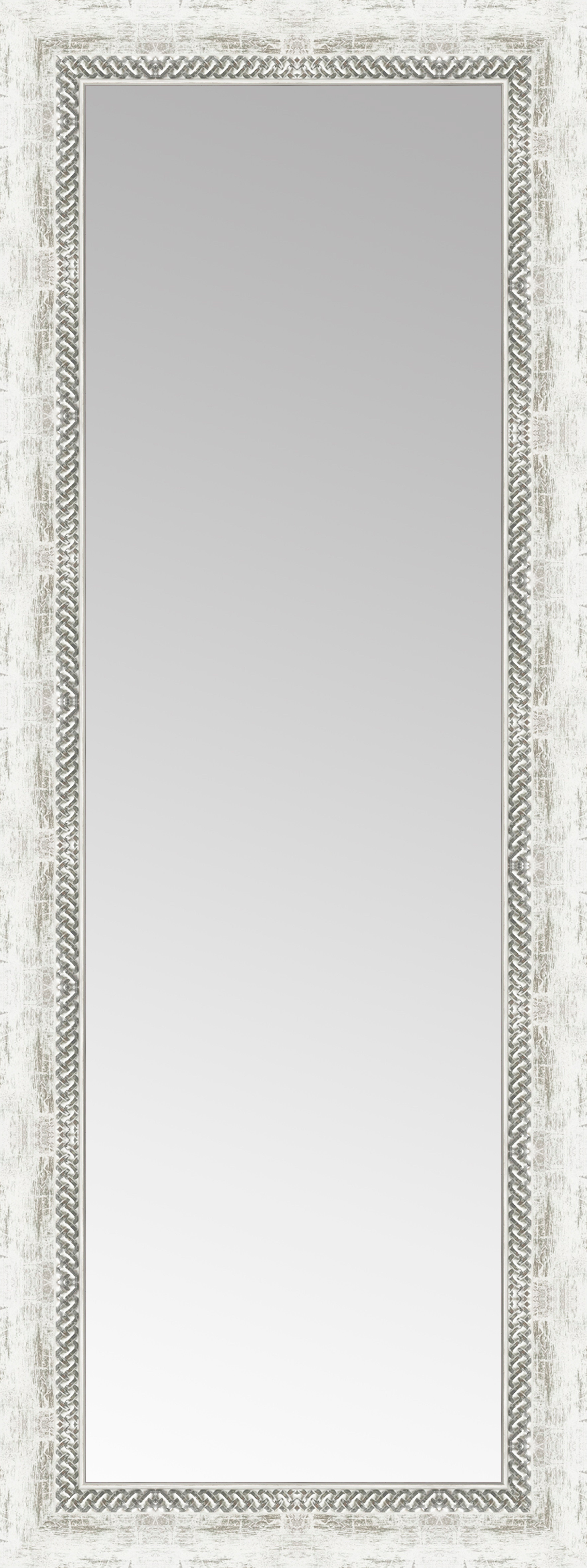 Espejo enmarcado rectangular alhambra blanco 59 x149 cm