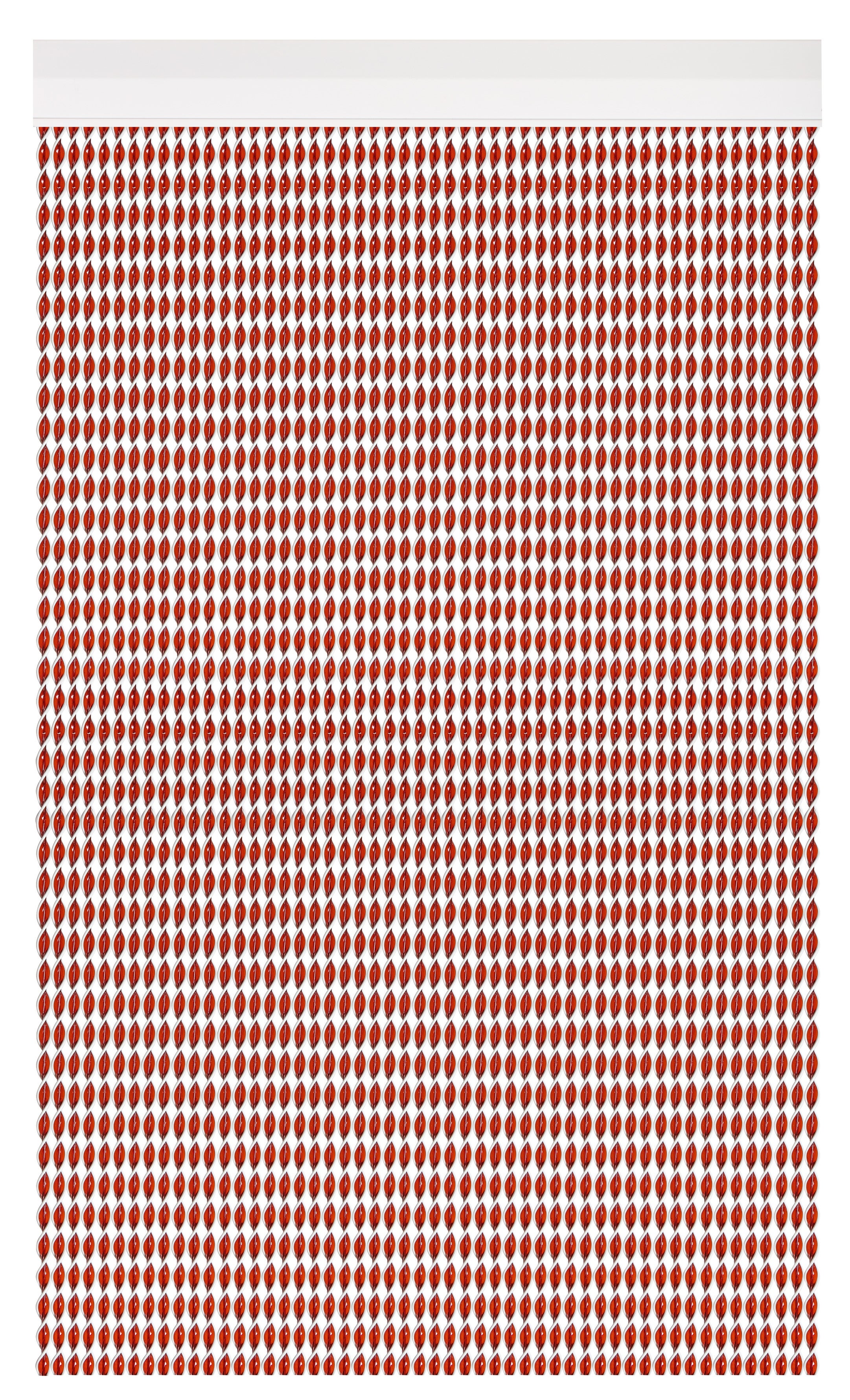 Cortina de puerta formentera terracota rojo, blanco de 90x210 cm