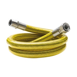 TUBO GAS GPL FLESSIBILE IN ACCIAIO L 60 cm FF 1/2'' GUAINA PVC