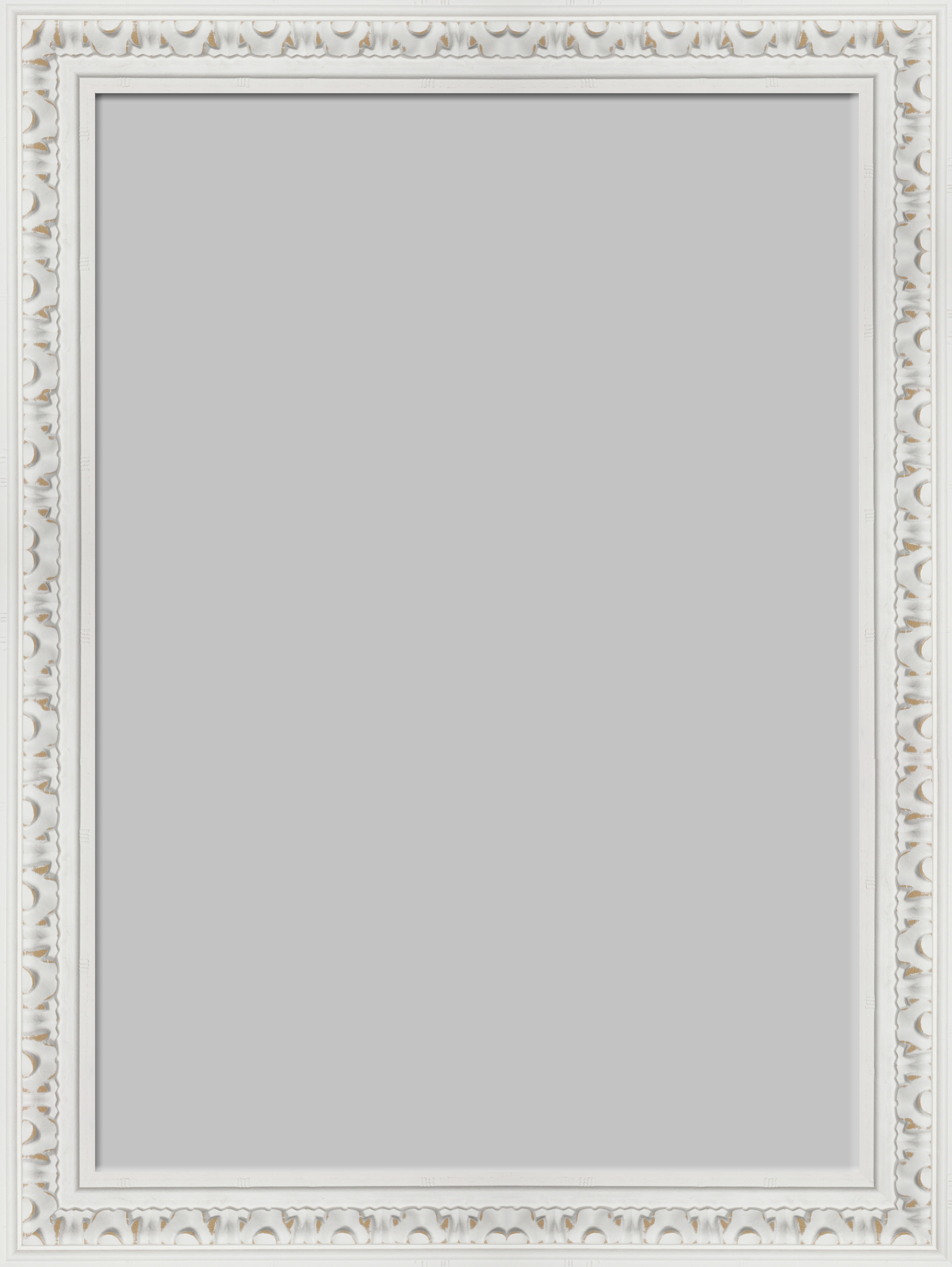 Espejo enmarcado de pared rectangular trumeau madera beige de 60 x 80 cm