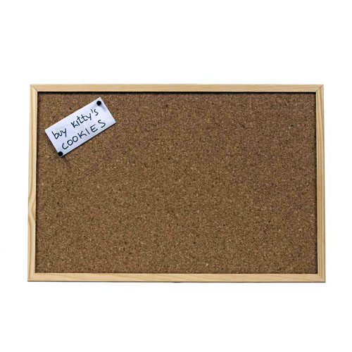 Pizarra con moldura de 40 x 30 cm marrón