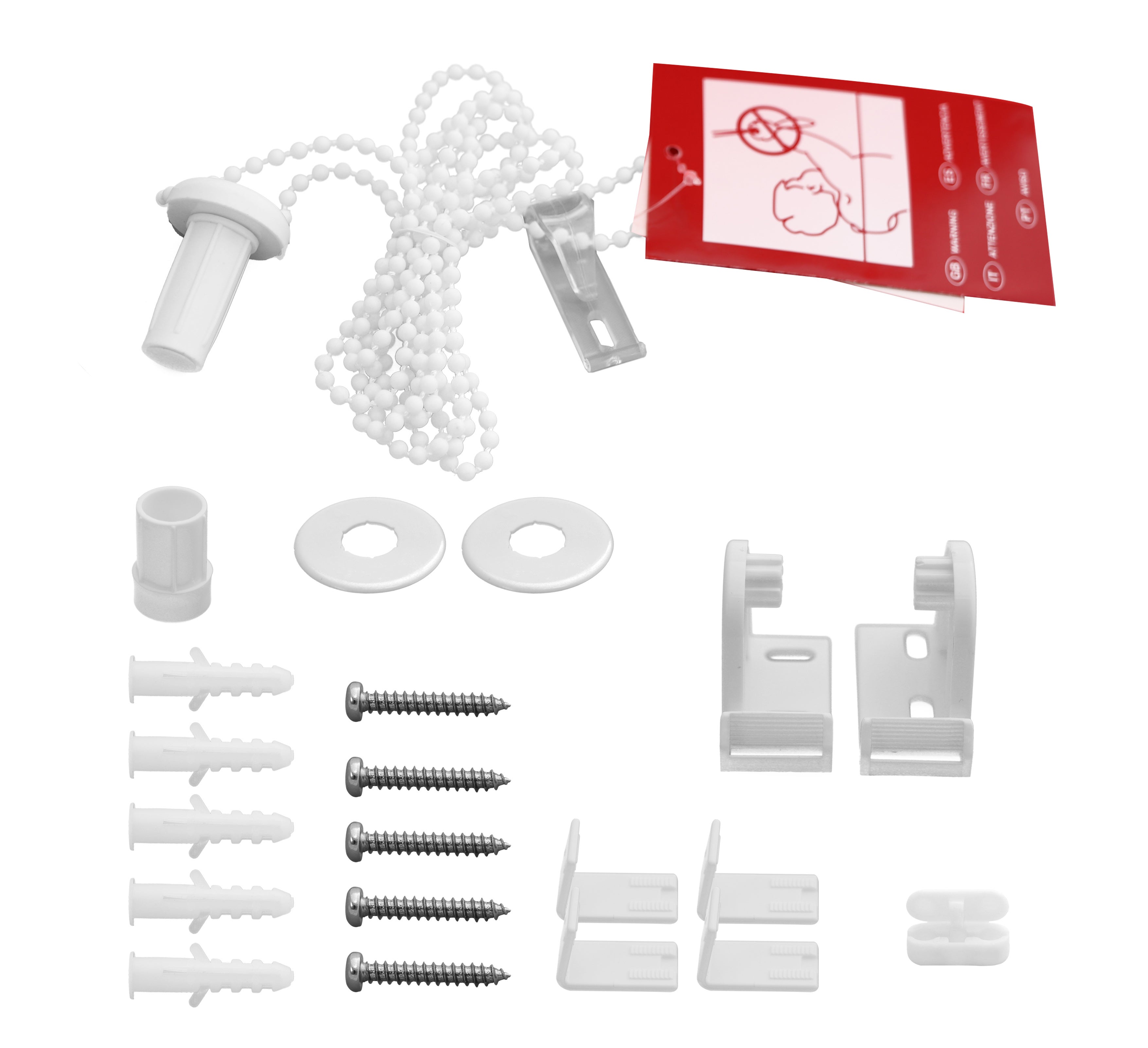 Kit de instalación blanco para estores modelos mini, industry, texture, moon