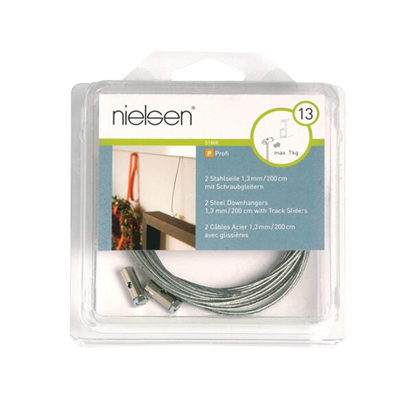 Cable de acero plata 2 m