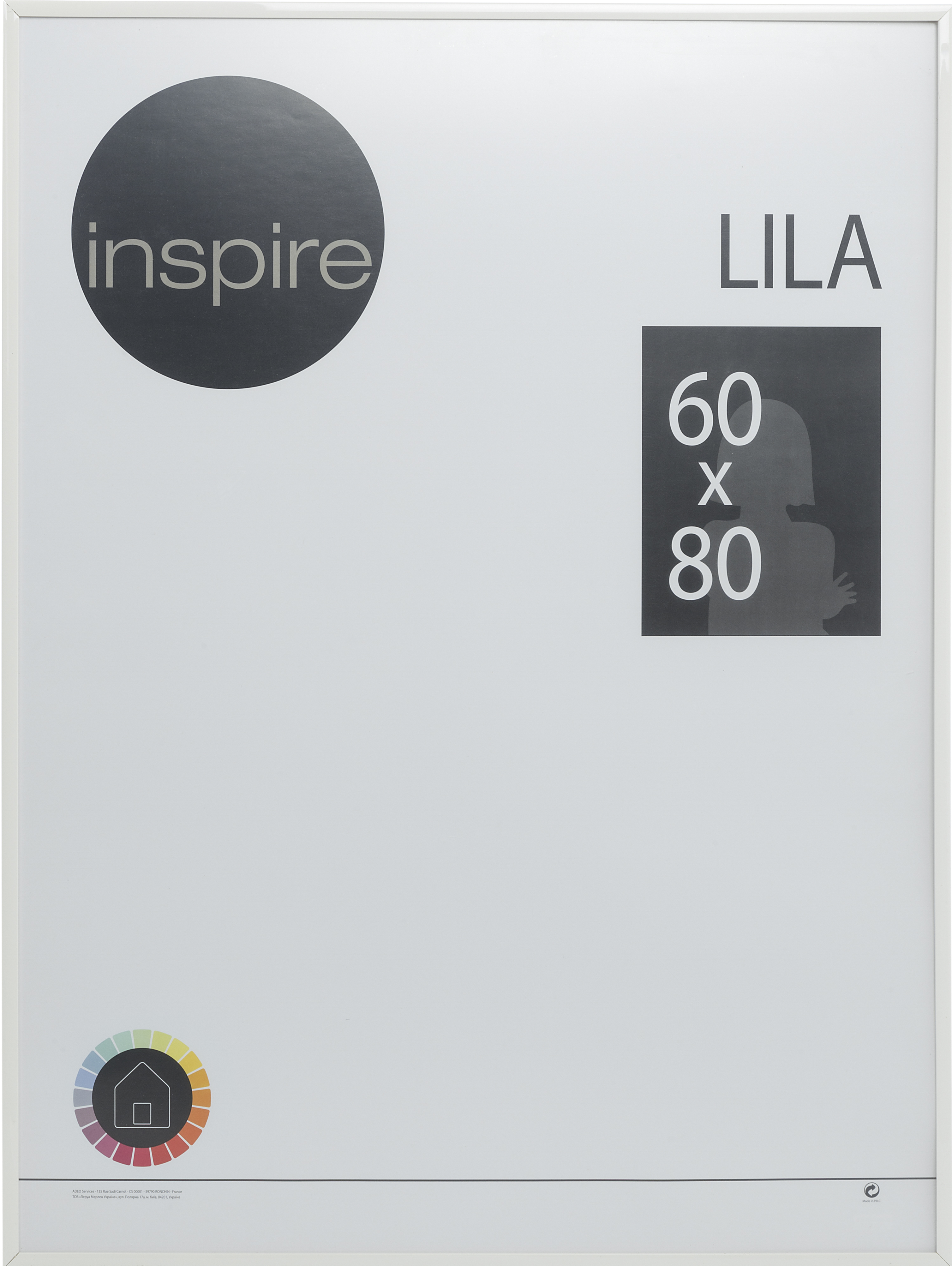 Moldura Lila 60 x 80 cm pvc branco Inspire - 13