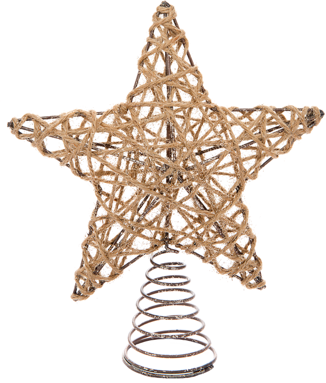 Estrela de topo de rattan 25 cm