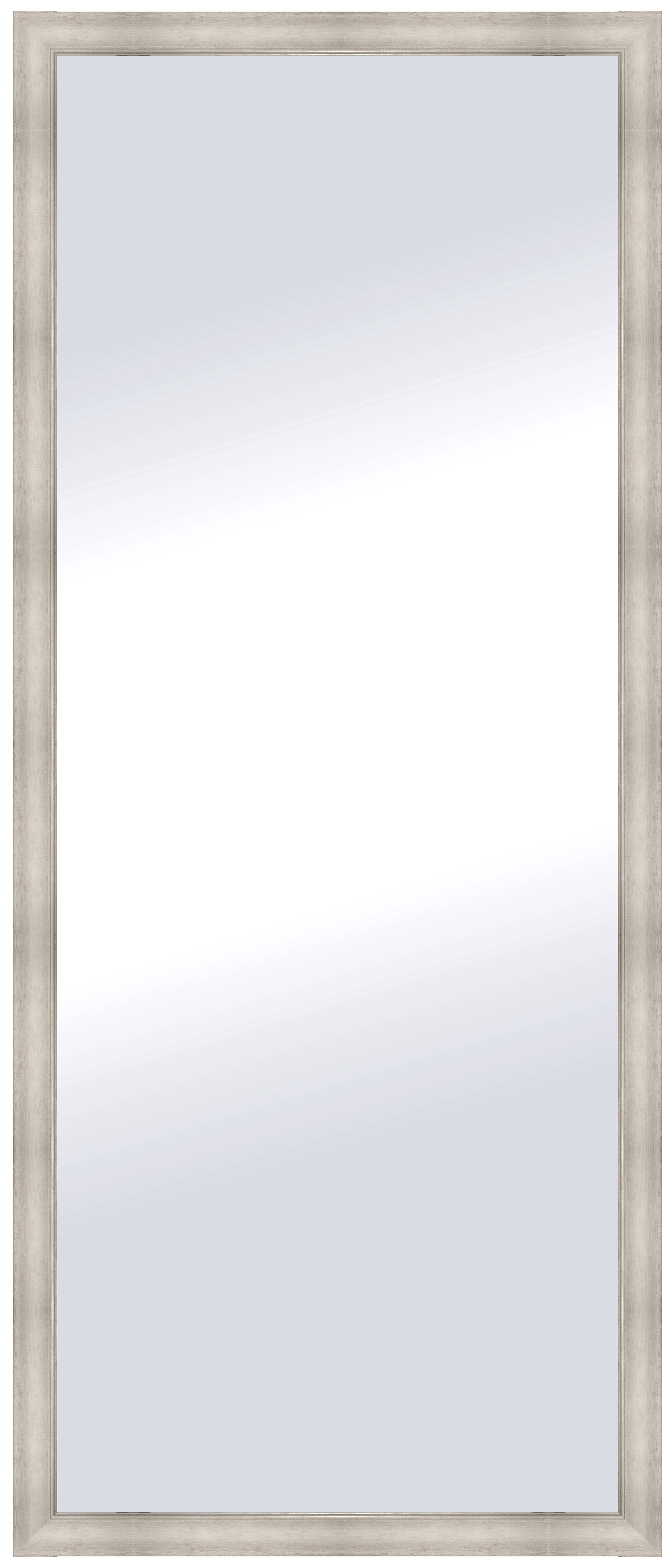 Espejo enmarcado rectangular zoe plata plata 58 x138 cm