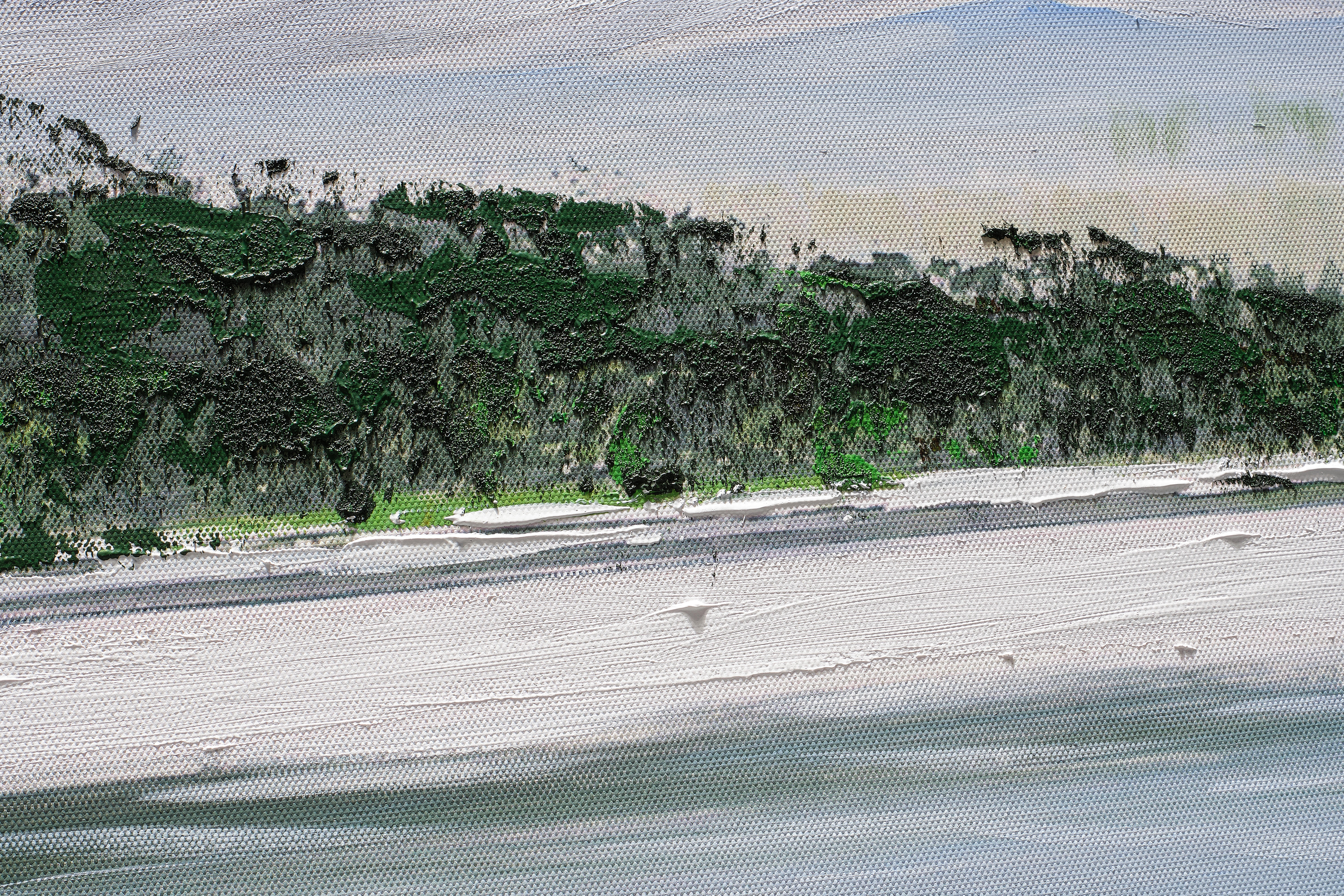 Tela pintada original 65 x 150 cm LAGO - 2
