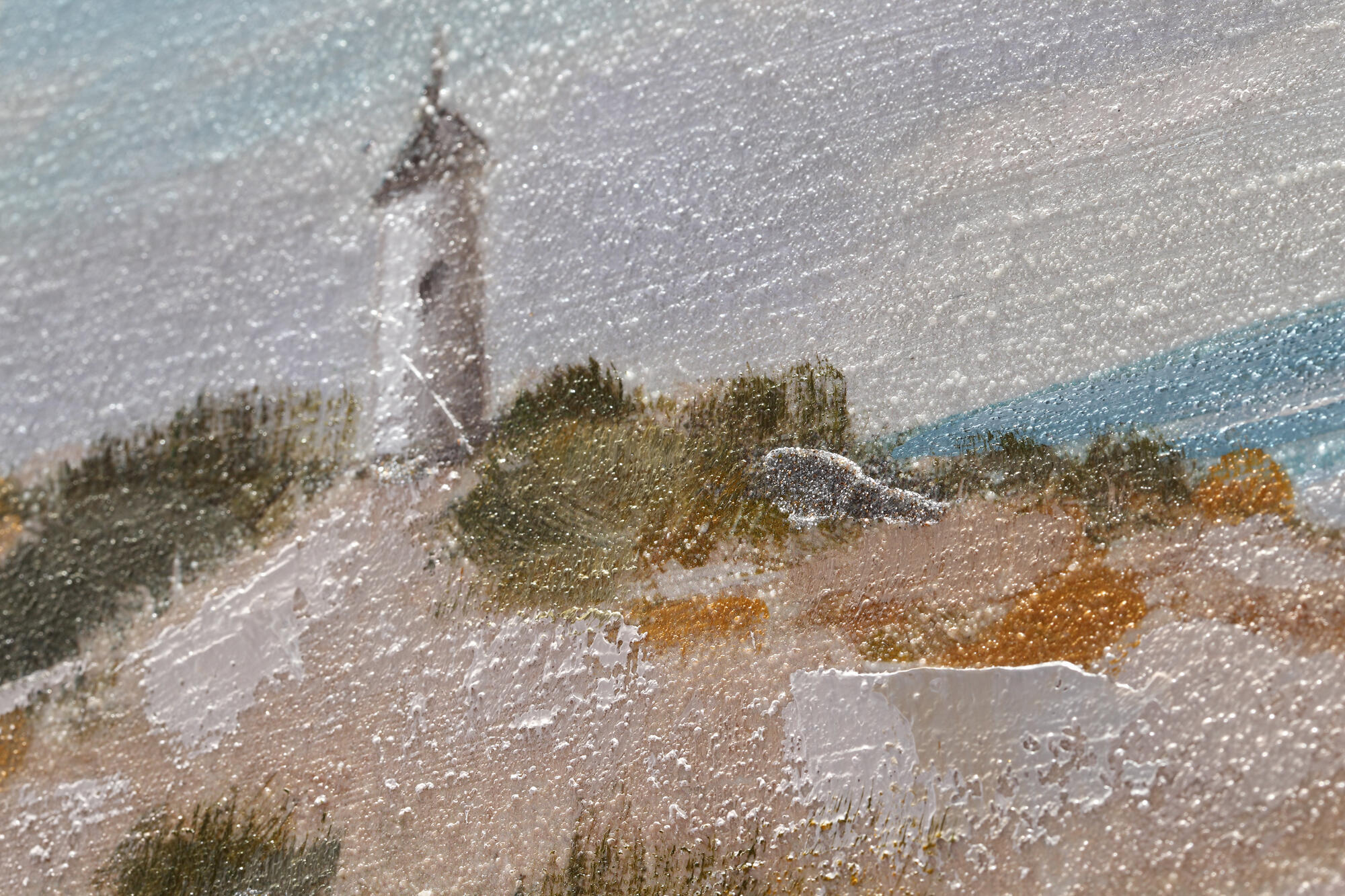 Tela pintada original 30 x 30 cm FAROL 1 - 4