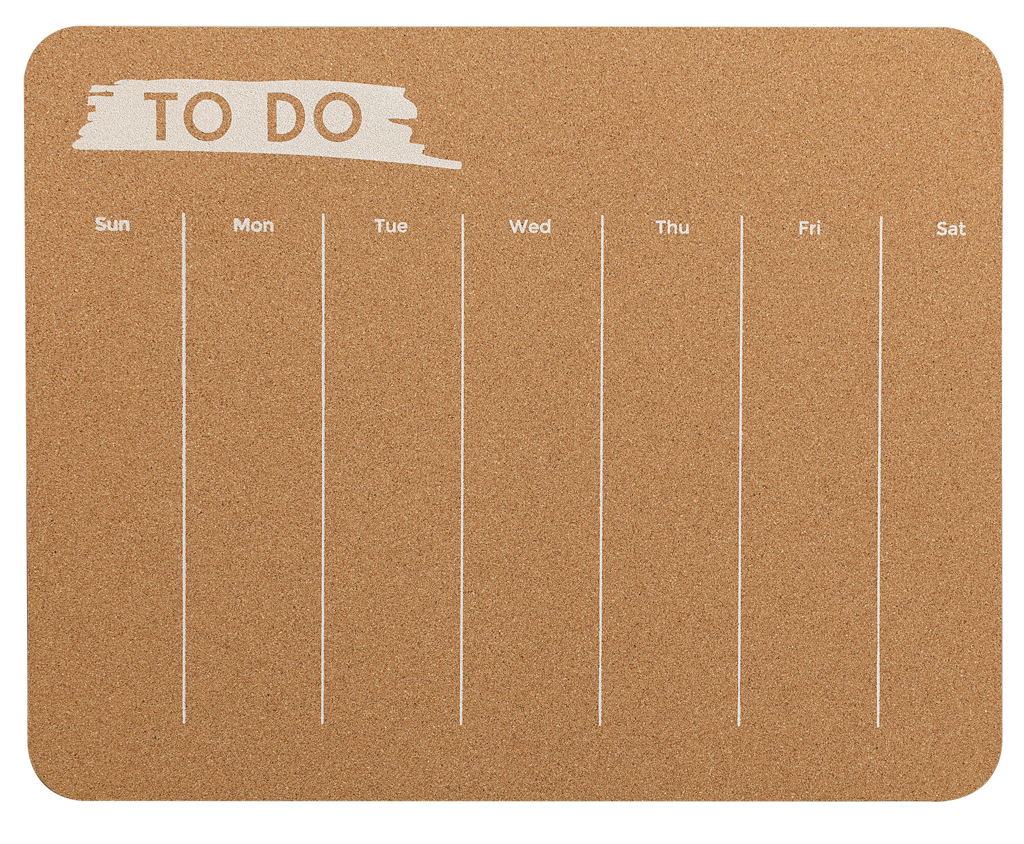 Pizarra de corcho to-do weekly 50 x 40 cm