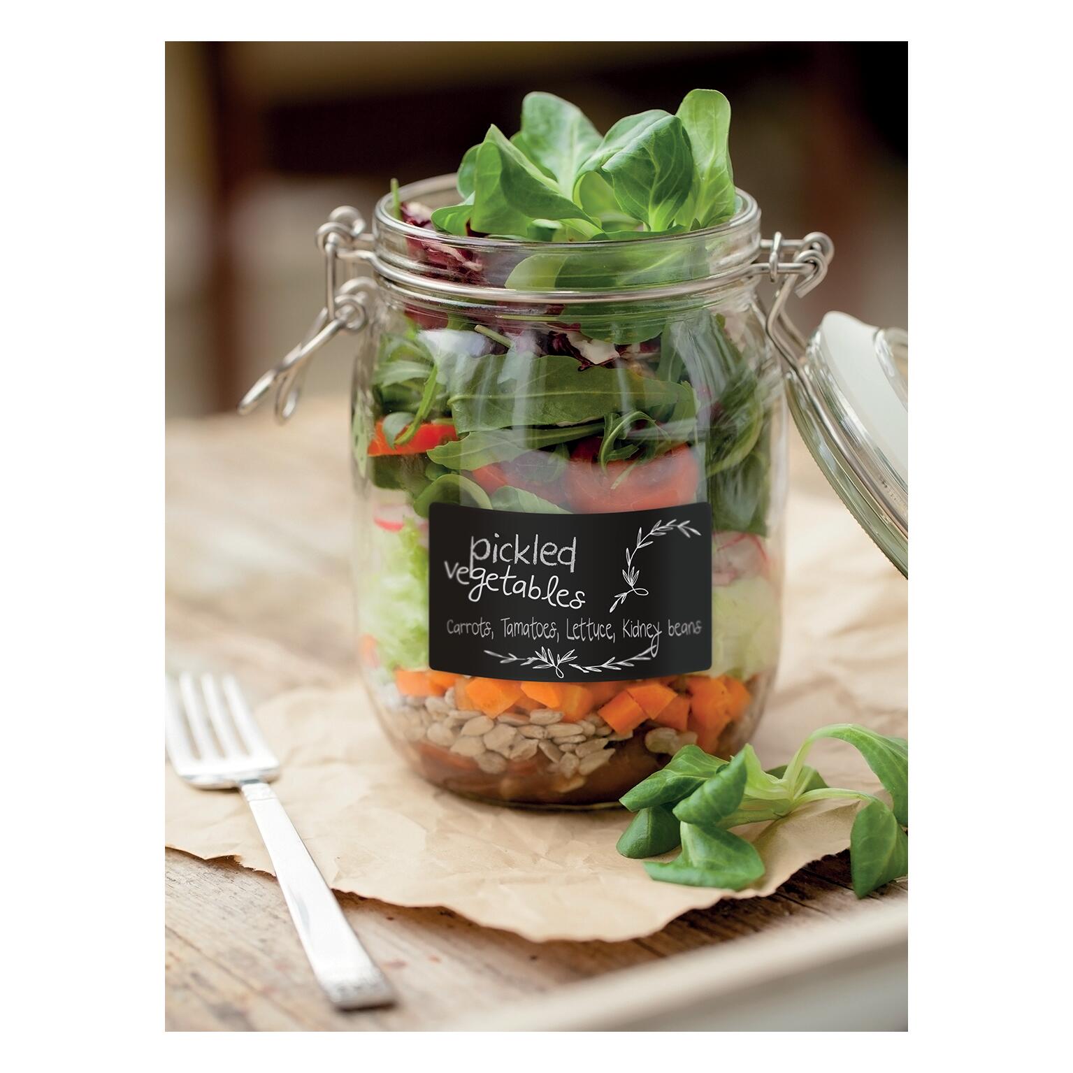 Sticker Etichette adesive lavagna 8 pezzi 8x4.7 cm Nero - 2