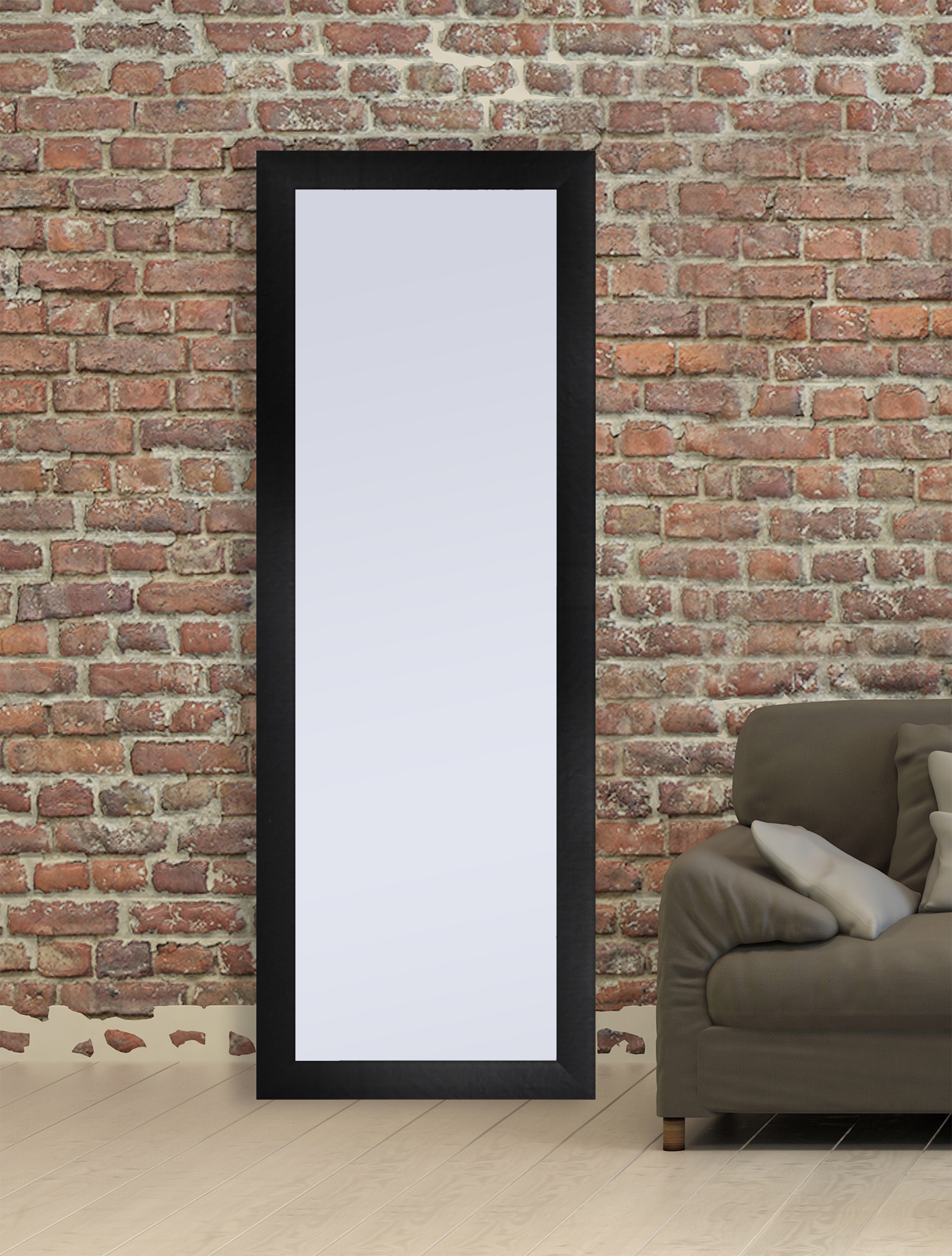 Espelho com moldura Pierre 40/52x140/152 cm preto - 2