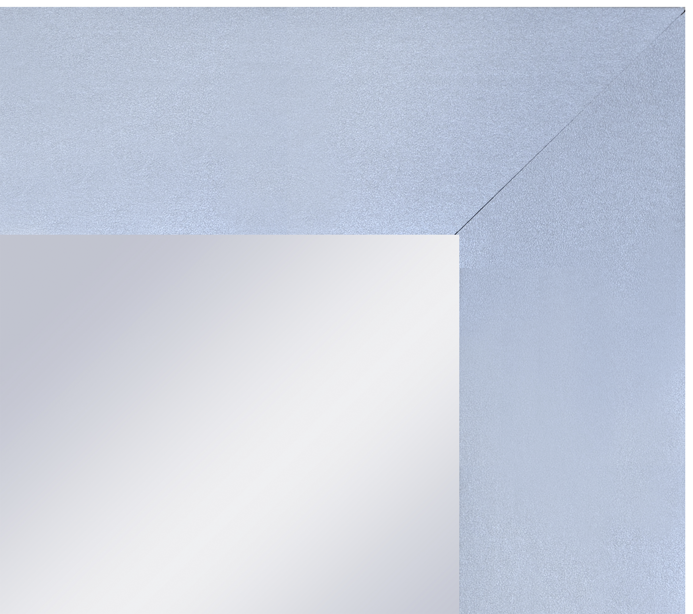 Espejo enmarcado de pared rectangular Pierre MDF plata mate  de 52 x 152 cm - 4