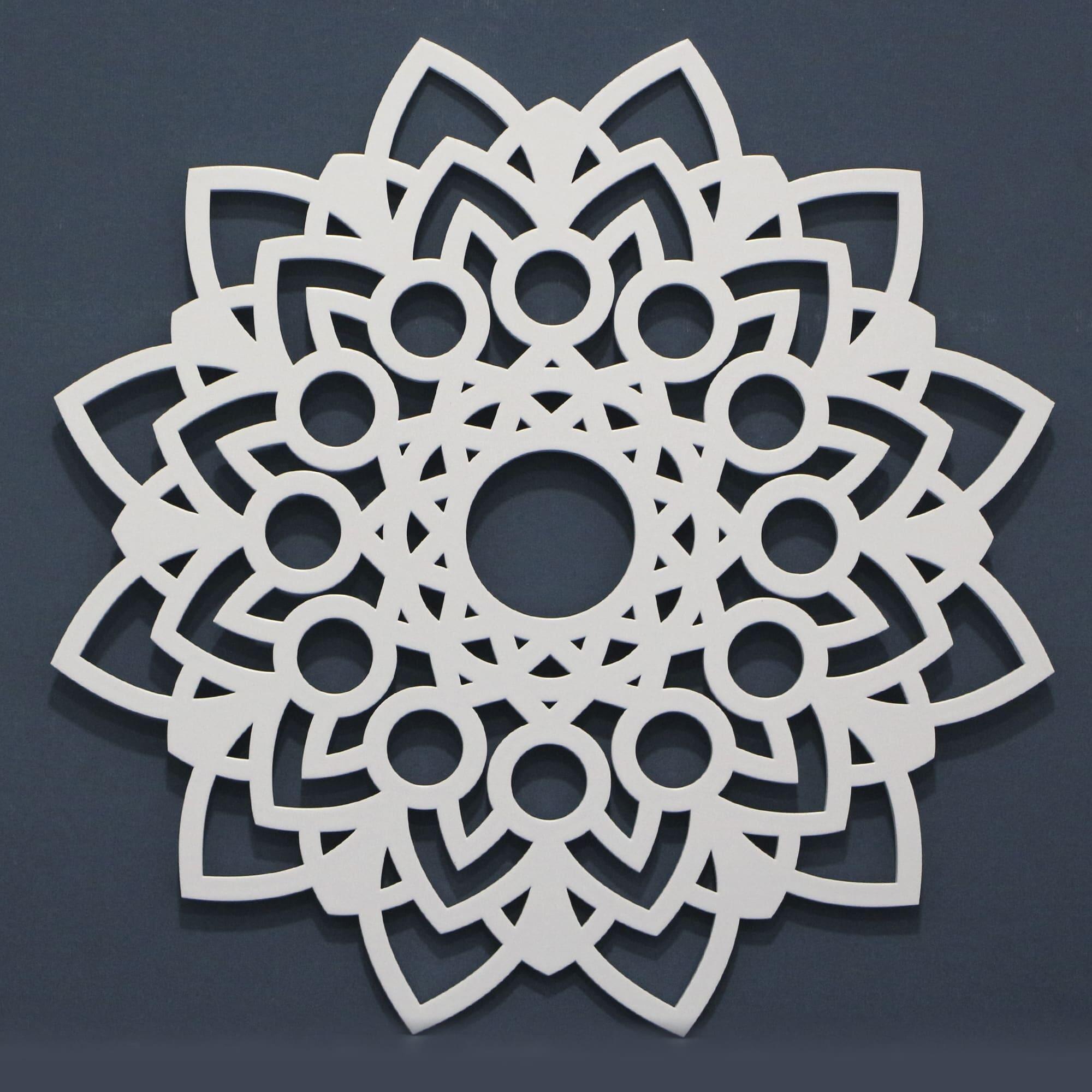 Tela impressa  SILHUETA MANDALA 40X40CM - 4