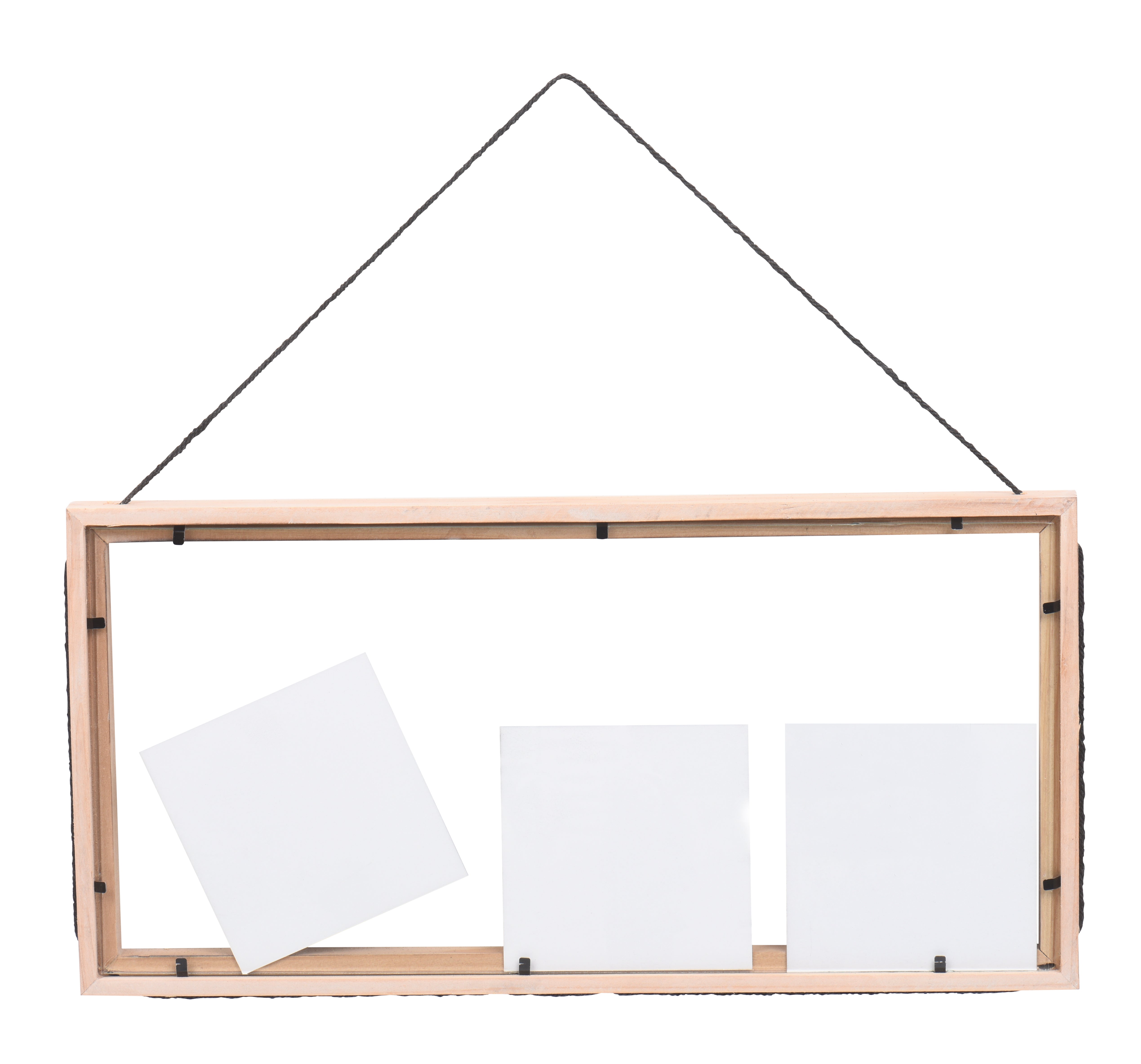 Multifotos Madeira natural com corda 39X19.5cm - 5