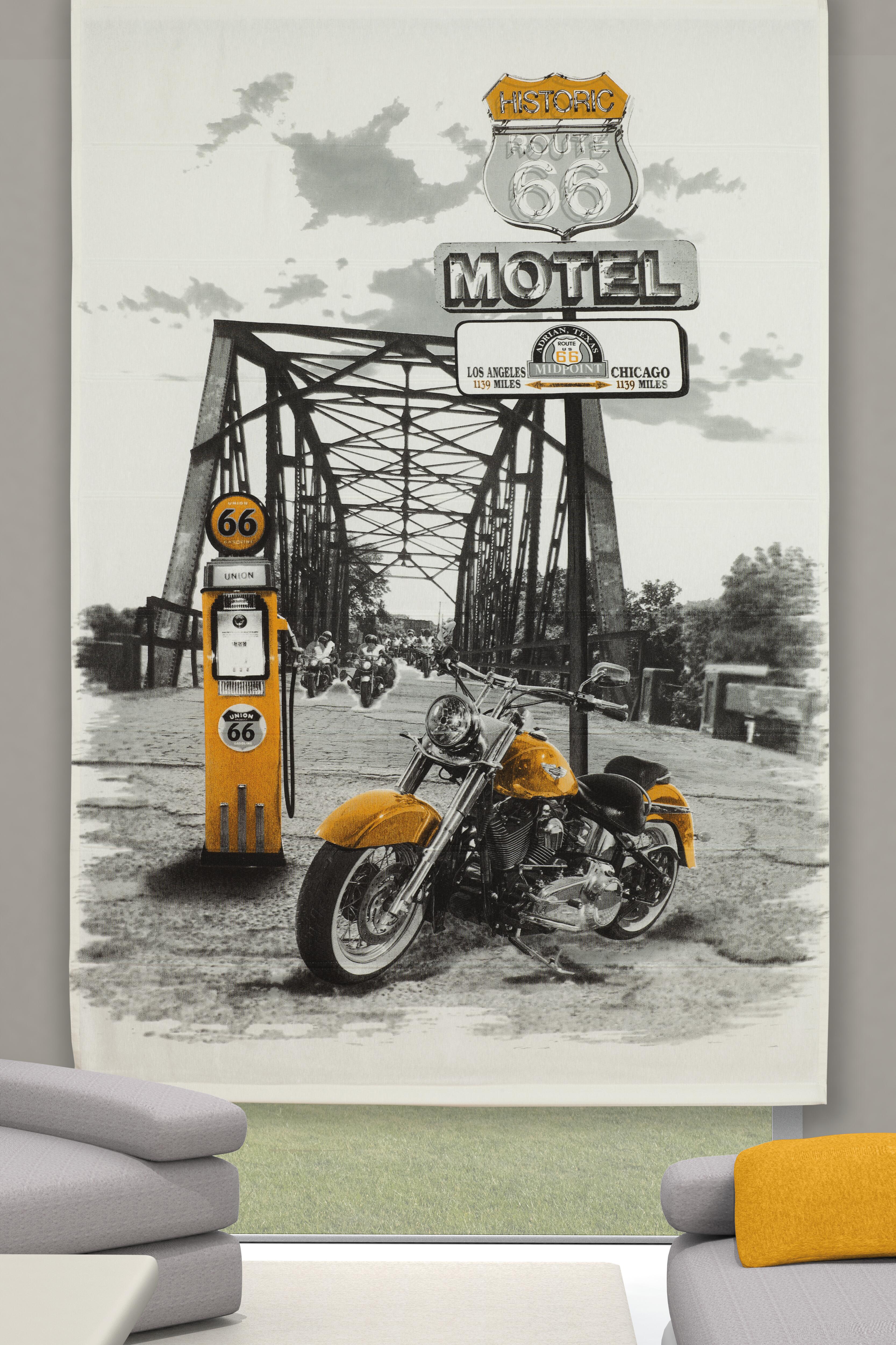 Estor plegable con varillas harley amarillo de 150x250 cm