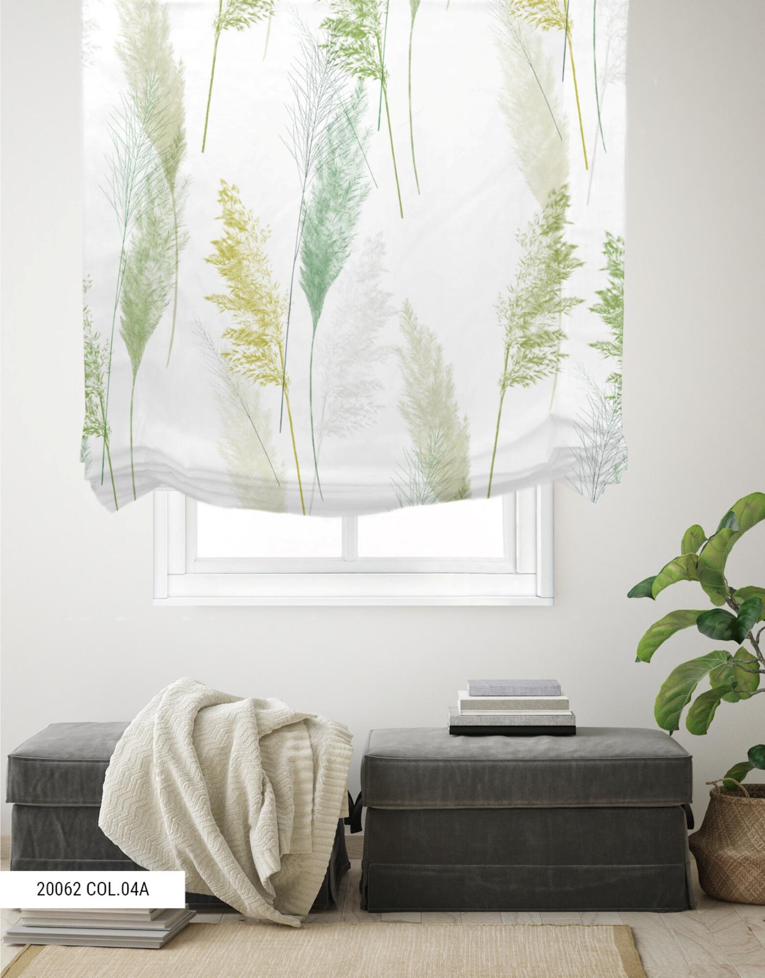 Estor plegable rama seca verde de 120x175 cm