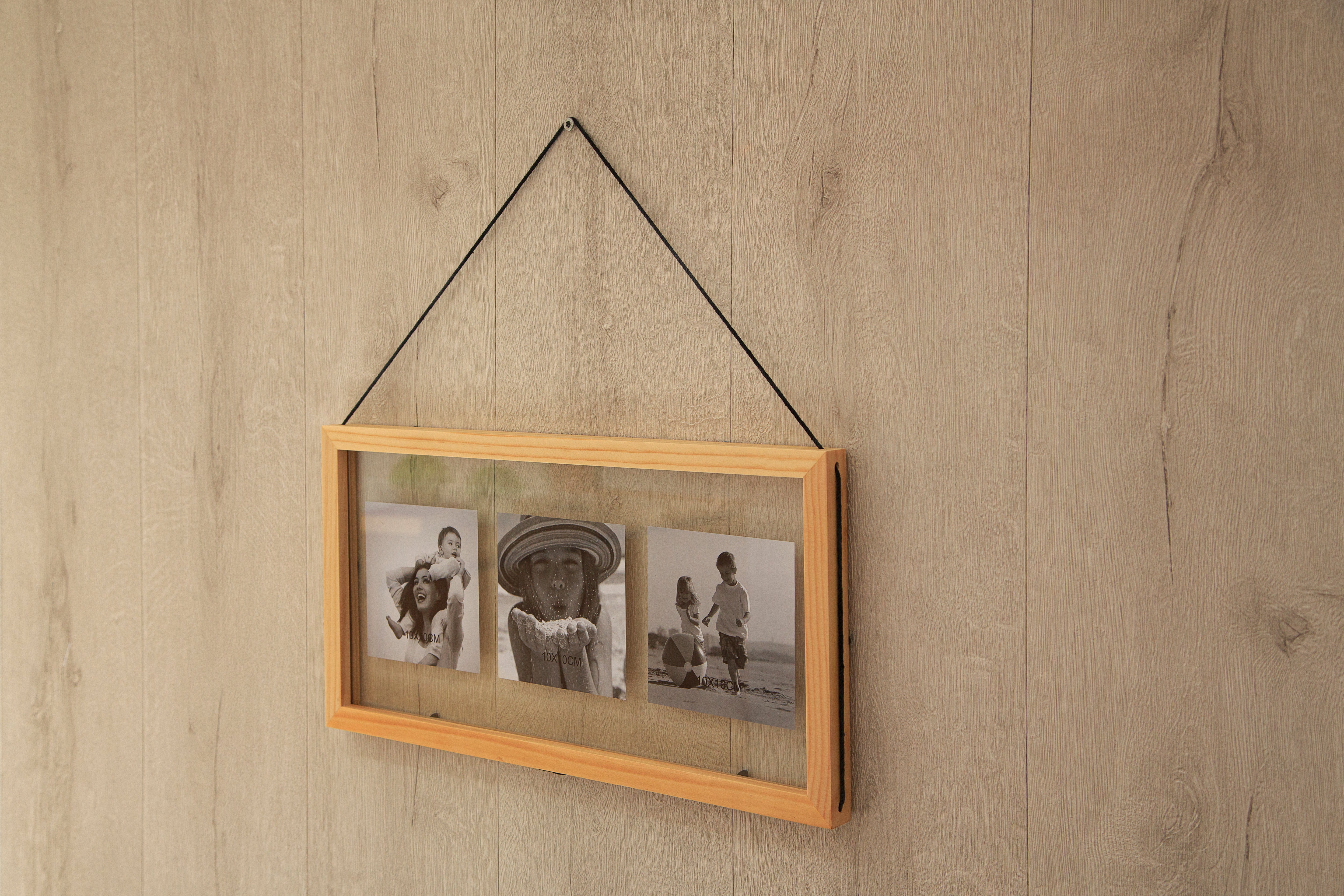 Multifotos Madeira natural com corda 39X19.5cm - 9