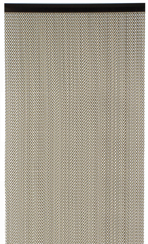 Cortina de puerta antimosquitos Formentera PVC marfil, marrón de 120x210 cm