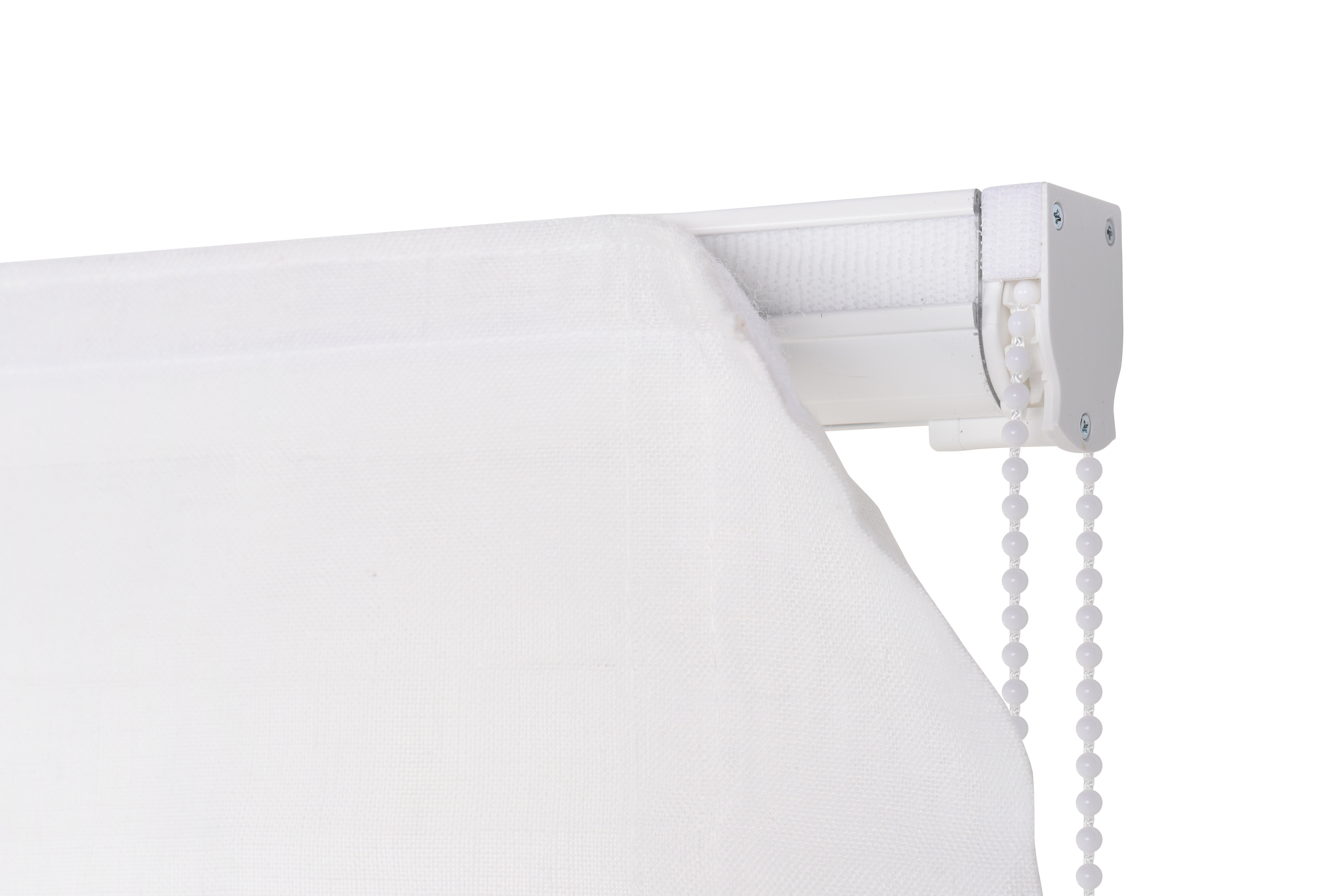 Estor plegable paquetto semi-transparente Forum 105x175 cm poliéster liso blanco con cadena - 5