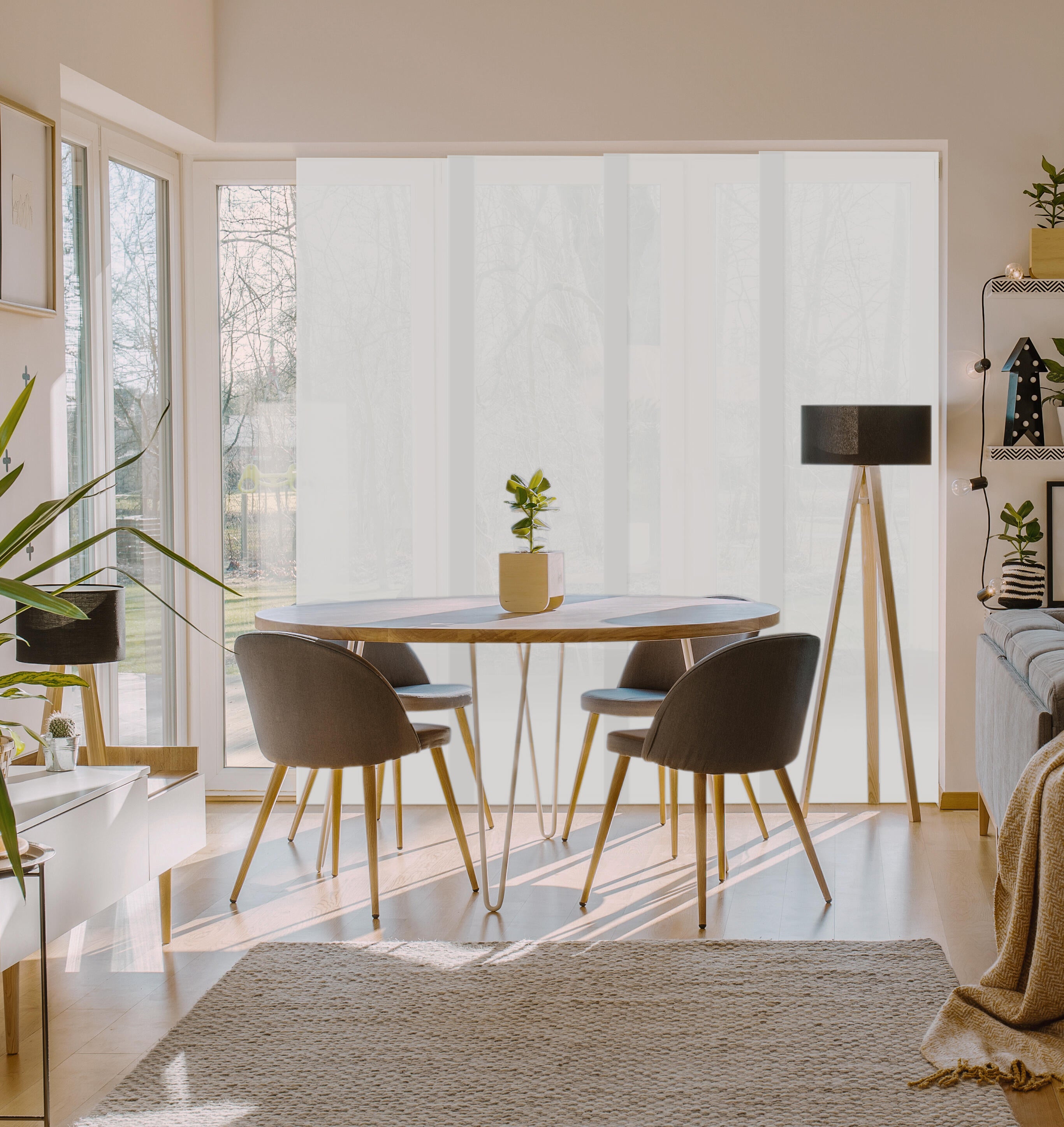 Panel japonés screen gris 50 x 270 cm