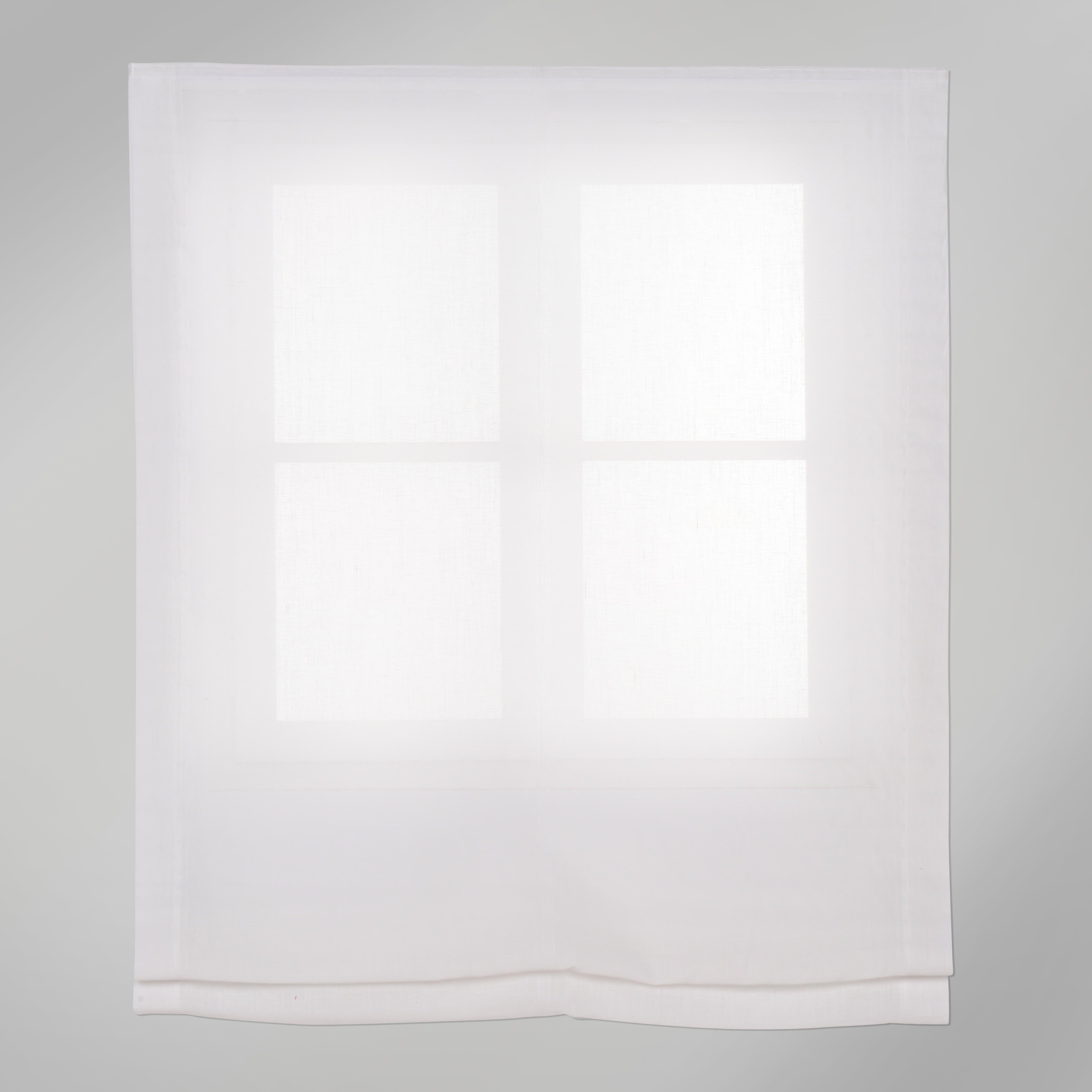Estor plegable paquetto semi-transparente Forum 105x175 cm poliéster liso blanco con cadena - 3