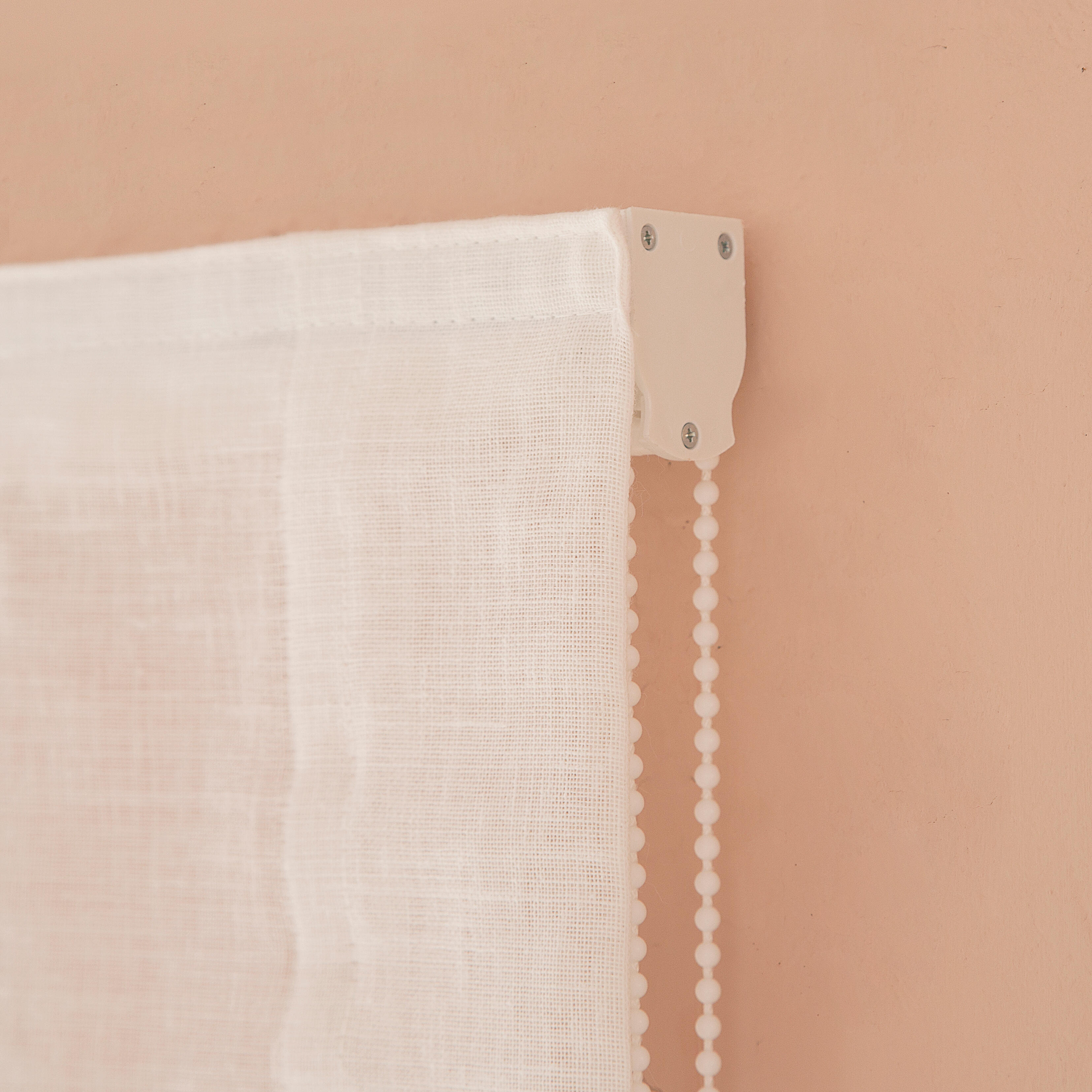 Estor plegable paquetto semi-transparente Forum 135x175 cm poliéster liso blanco con cadena - 6