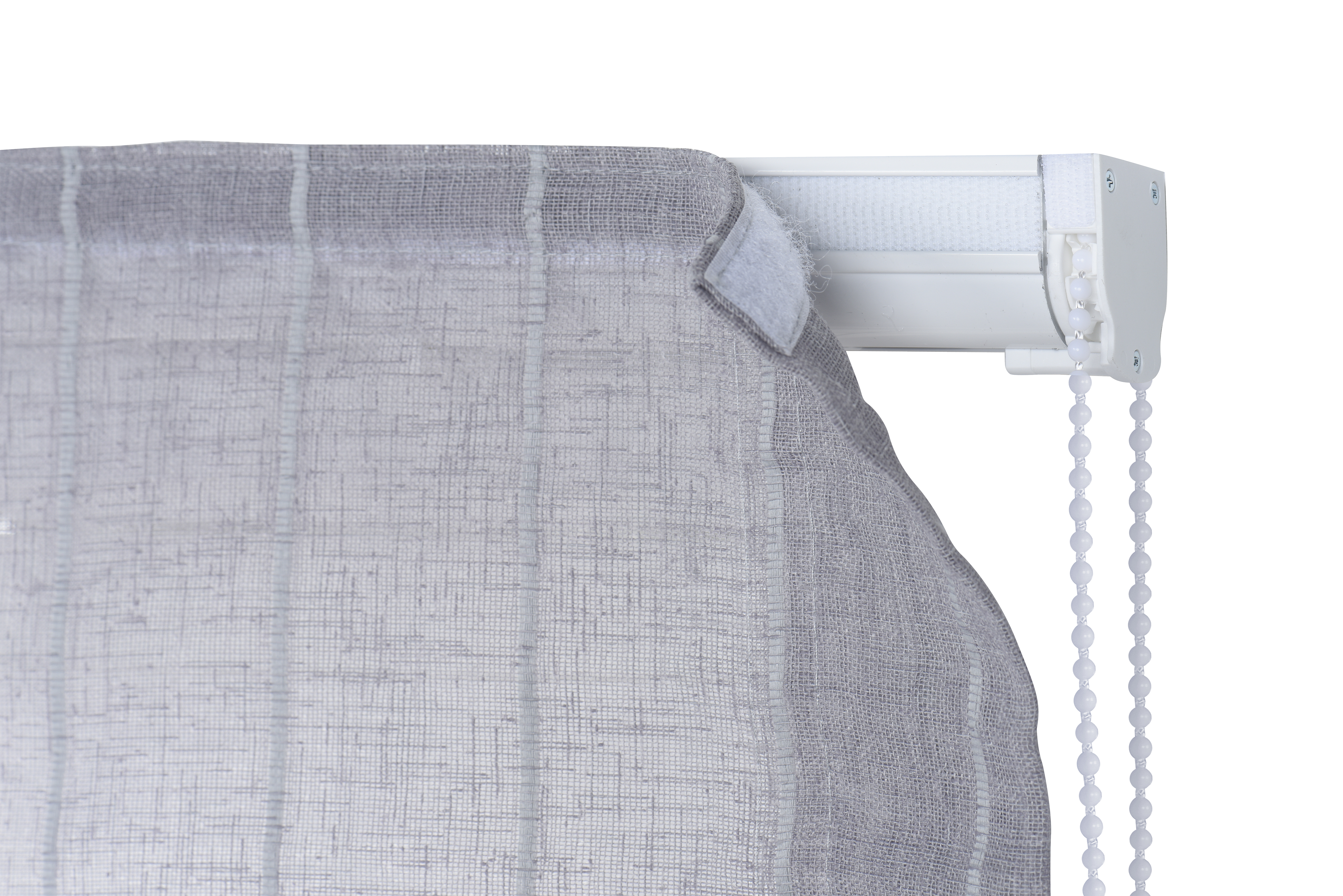 Estor plegable paquetto semi-transparente Mongomeri 165x175 cm poliéster rayas gris con cadena - 4