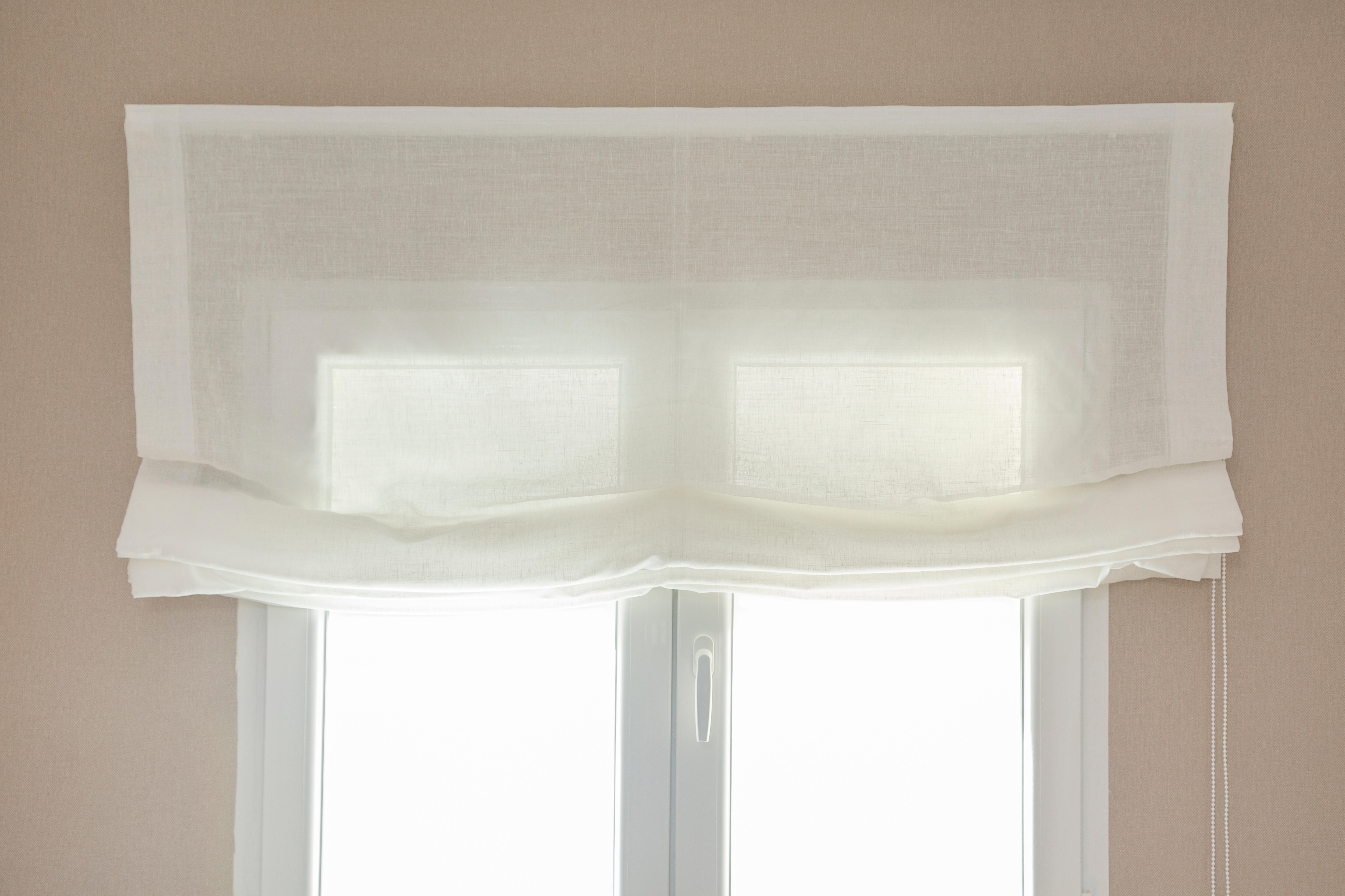 Estor plegable paquetto semi-transparente Forum 150x175 cm poliéster liso blanco con cadena - 8