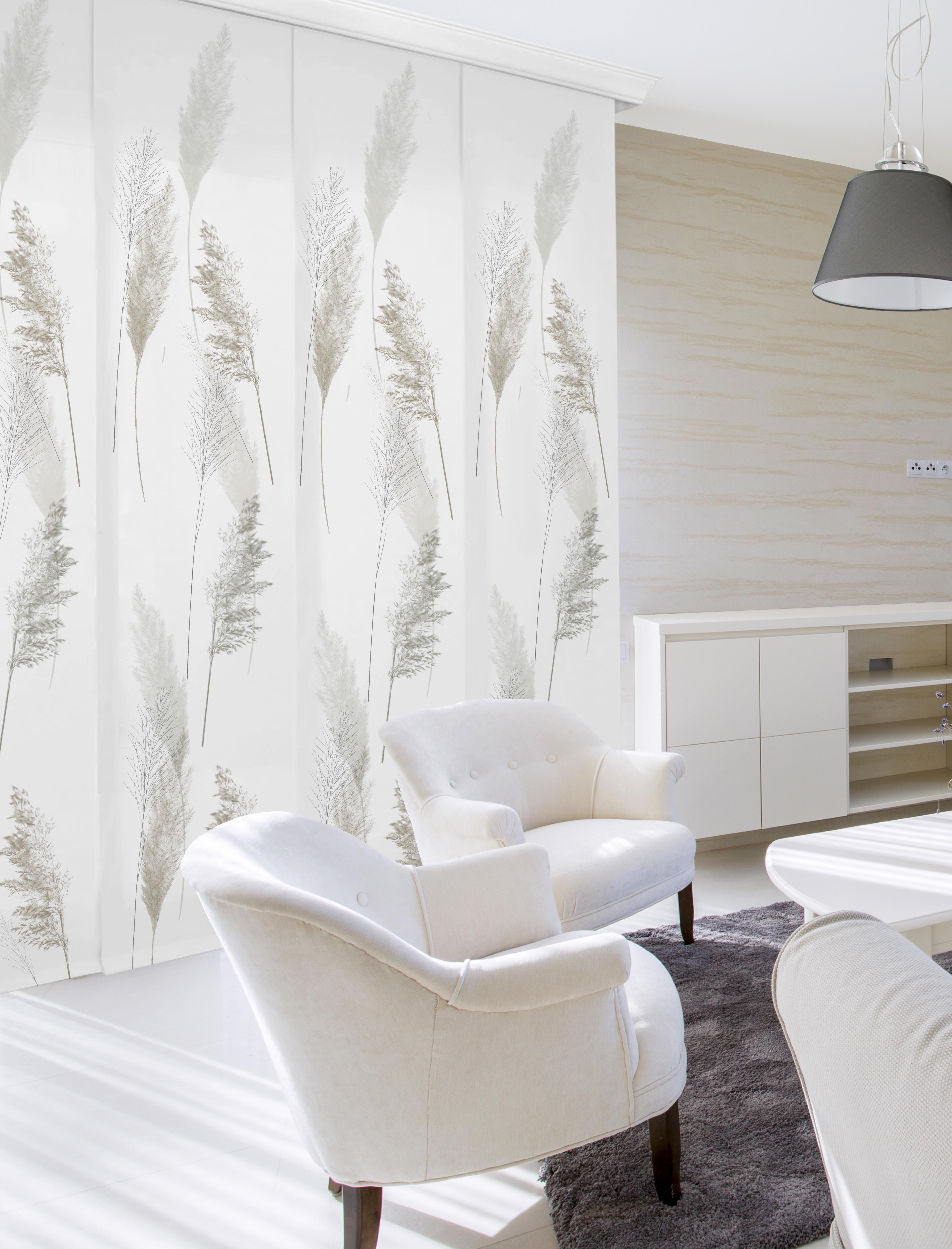 Painel deslizante 50x260 cm ramas seca cinza - 2