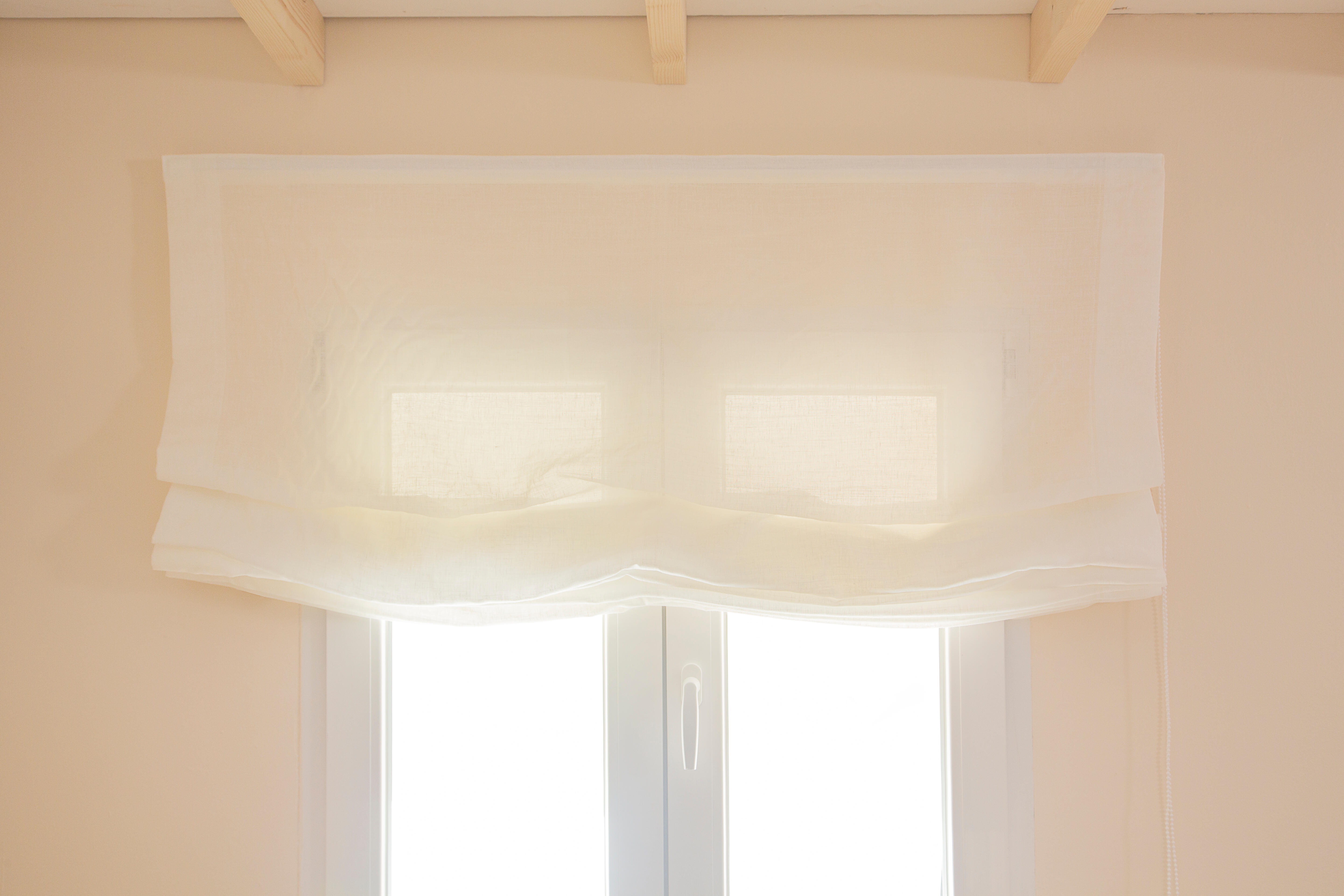 Estor plegable paquetto semi-transparente Forum 135x250 cm poliéster liso blanco con cadena - 8