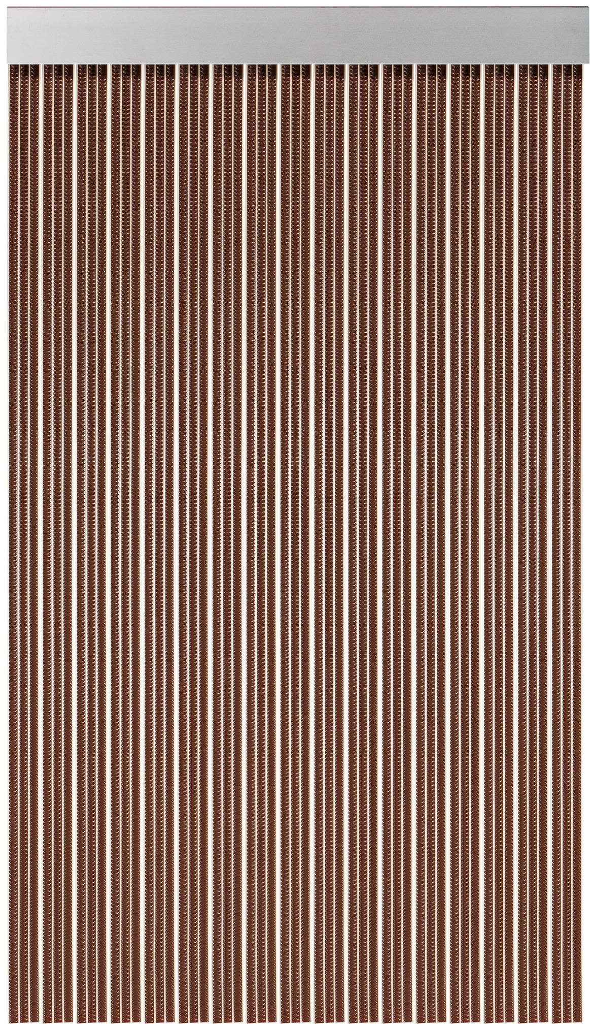 Cortina de puerta pvc cintas marrón 90 x 210 cm