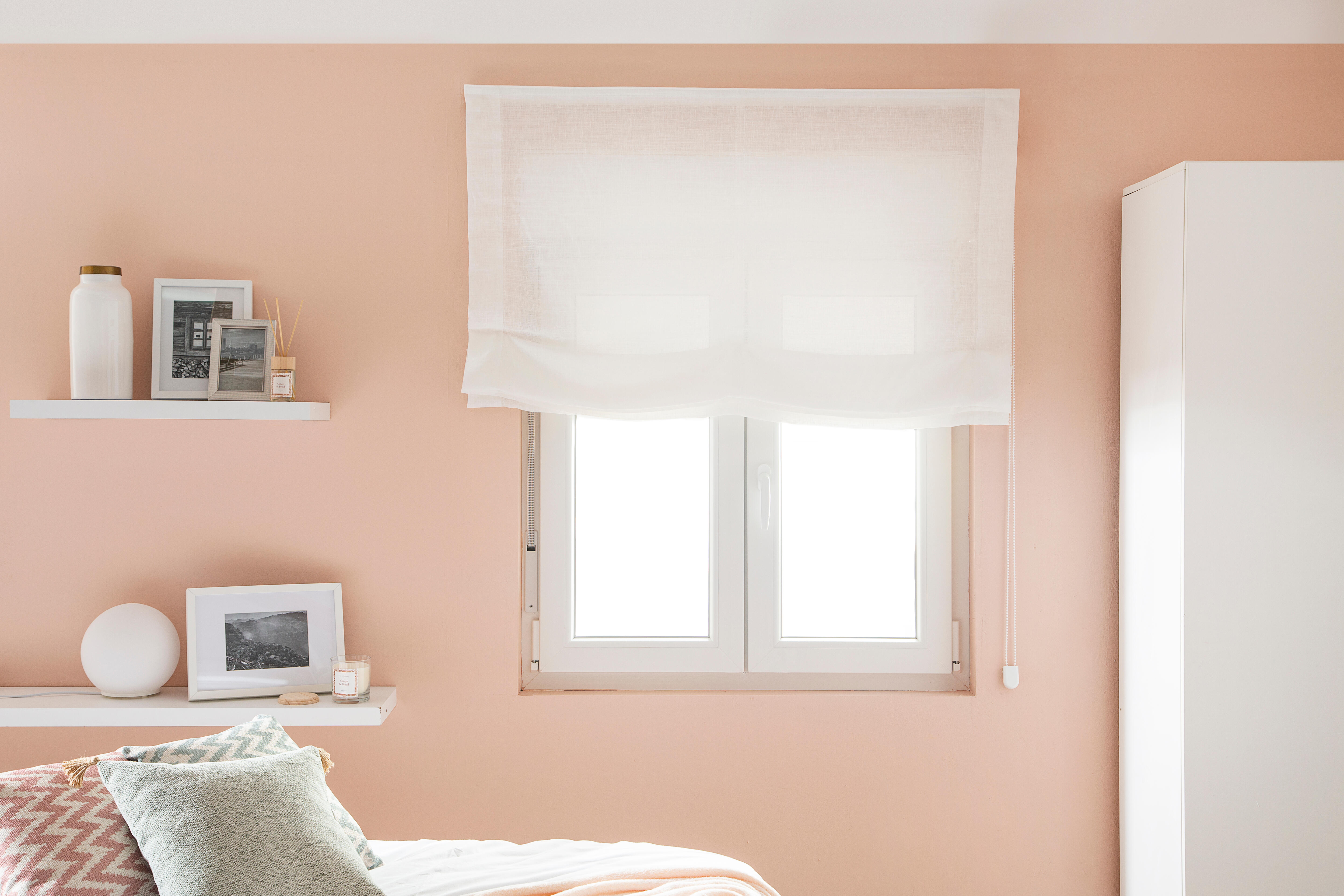 Estor plegable paquetto semi-transparente Forum 120x175 cm poliéster liso blanco con cadena - 11
