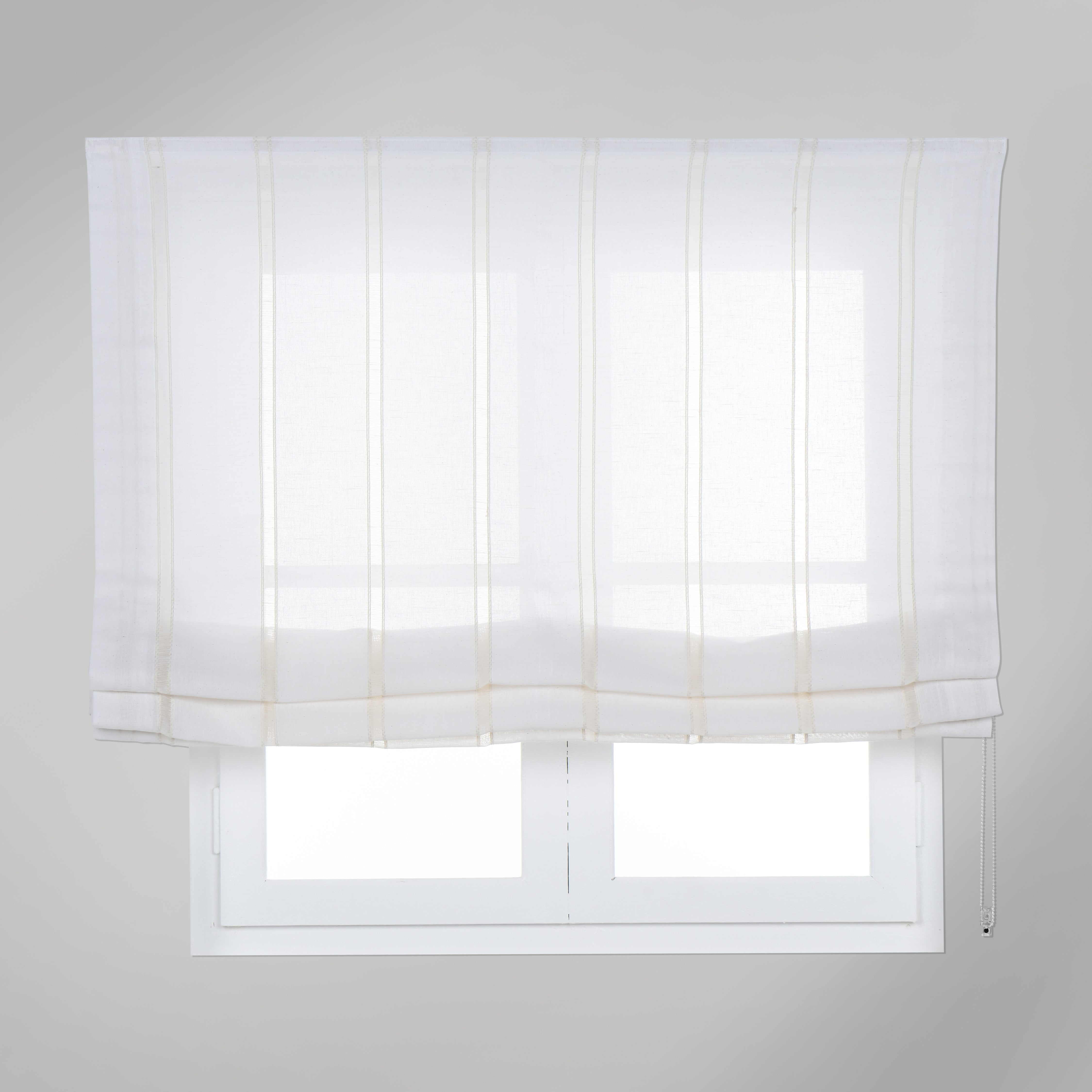 Estor plegable paqueto caños blanco de 90x175 cm