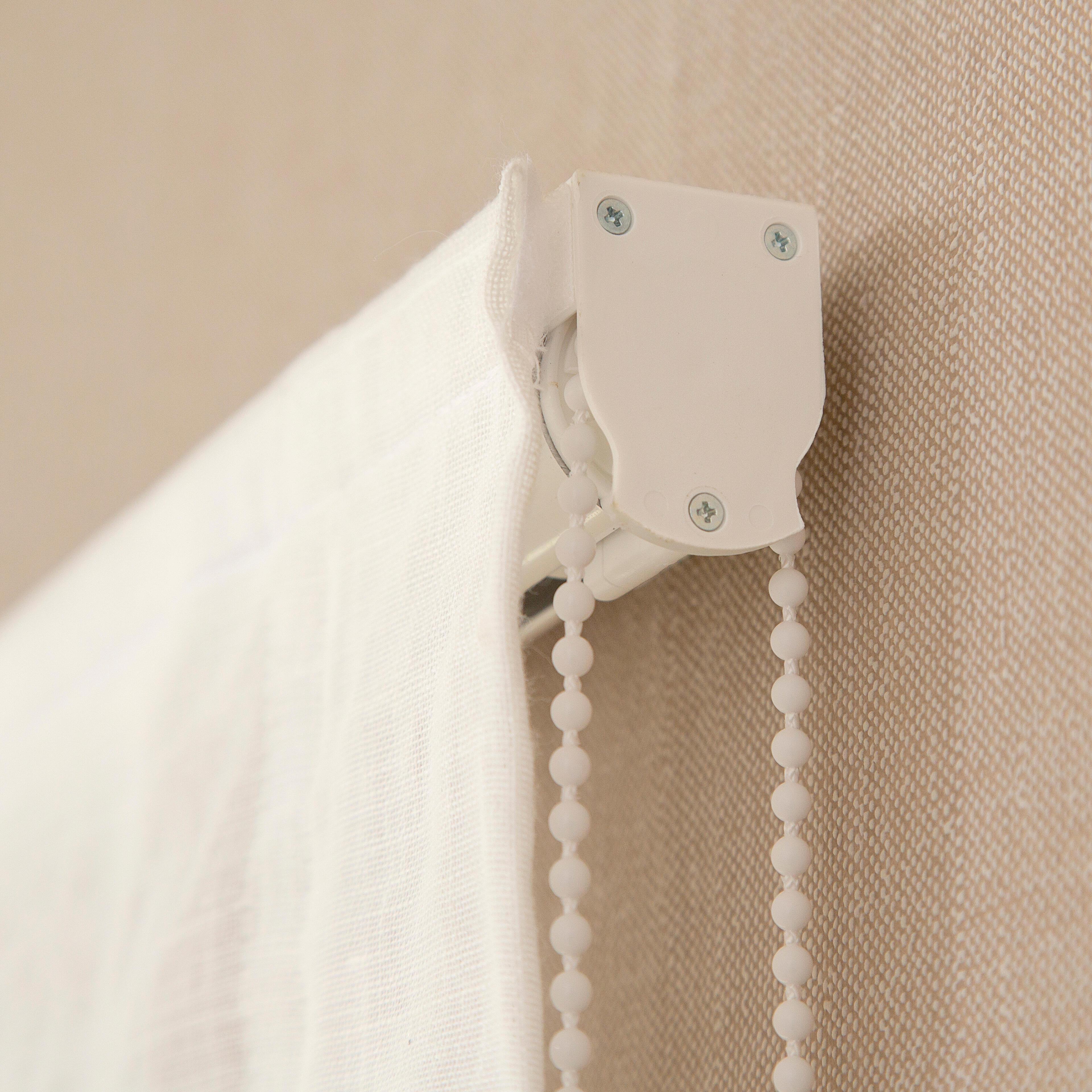 Estor plegable paquetto semi-transparente Forum 150x175 cm poliéster liso blanco con cadena - 7