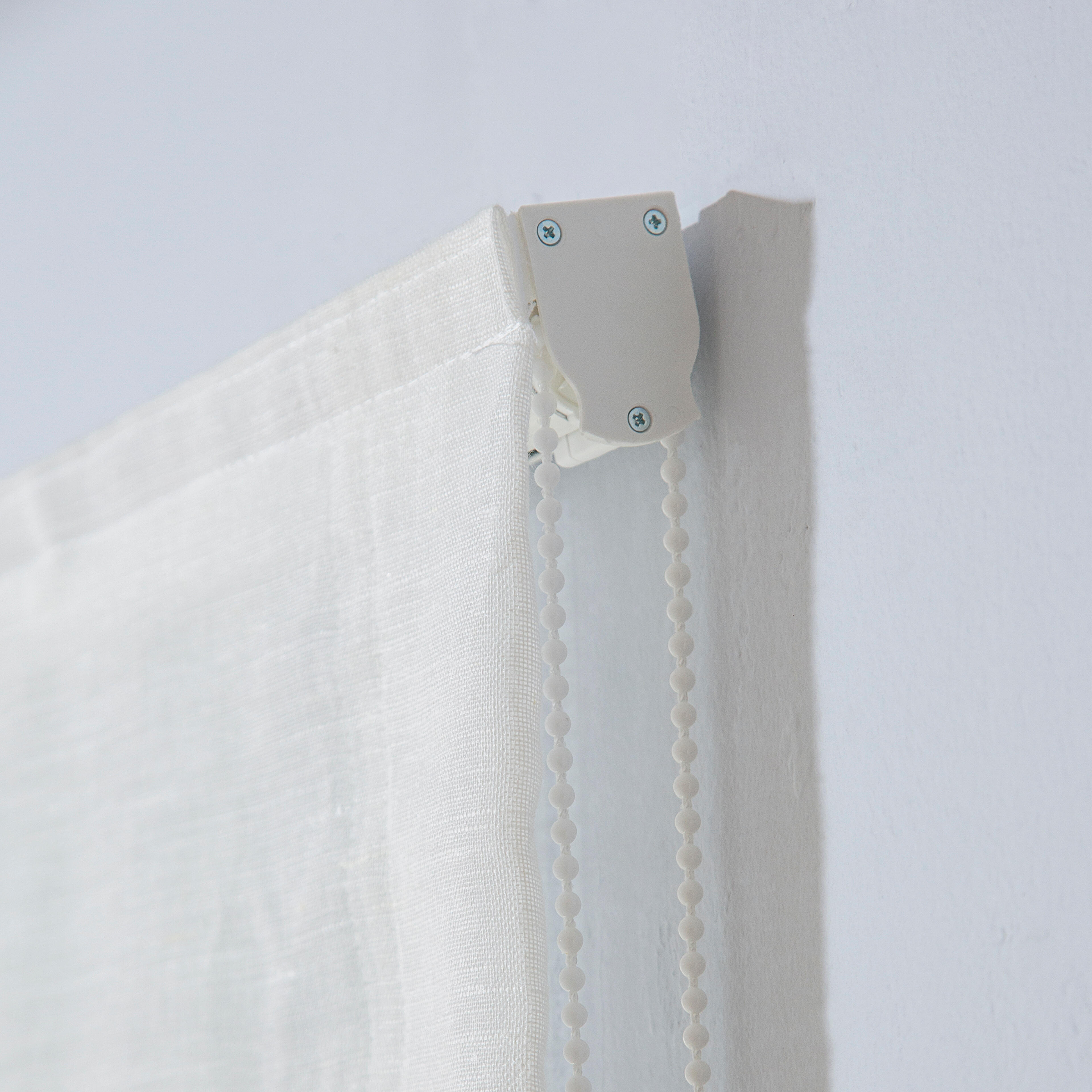 Estor plegable paquetto semi-transparente Forum 90x250 cm poliéster liso blanco con cadena - 6