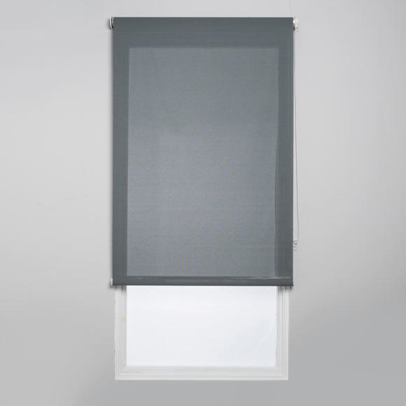 Estor enrollable screen 5% térmico con cadena Industry PVC liso gris oscuro de 120x250cm - 6
