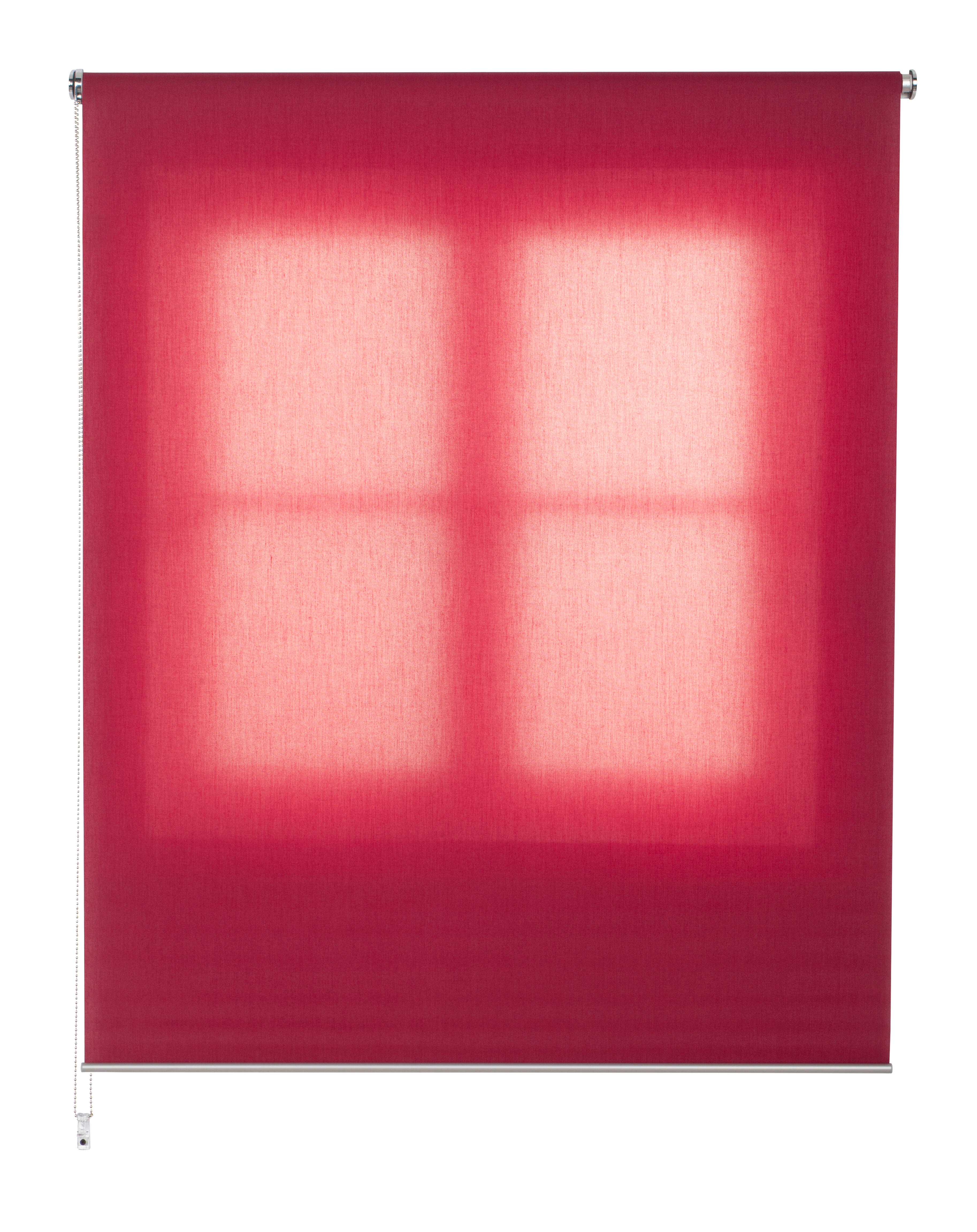 Estor enrollable translúcido con cadena miranda poliéster liso burdeos de 124x250cm