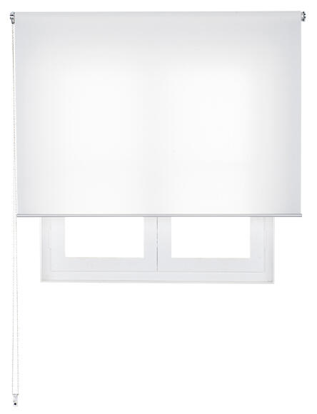 Estor enrollable translúcido con cadena miranda poliéster liso blanco de 139x250cm