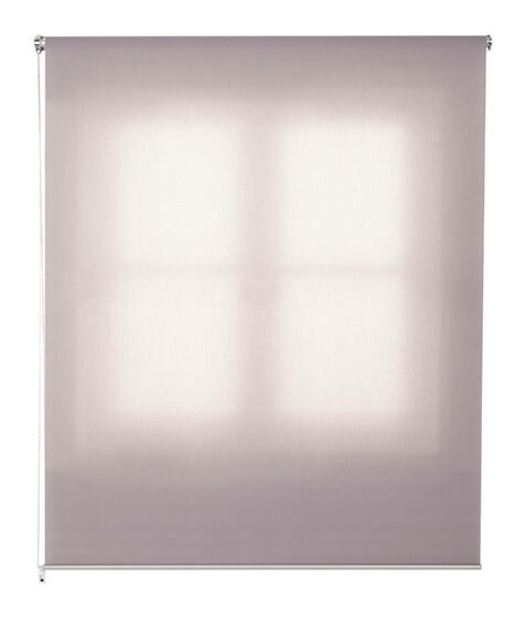 Estor enrollable translúcido con cadena miranda poliéster liso plata de 184x250cm